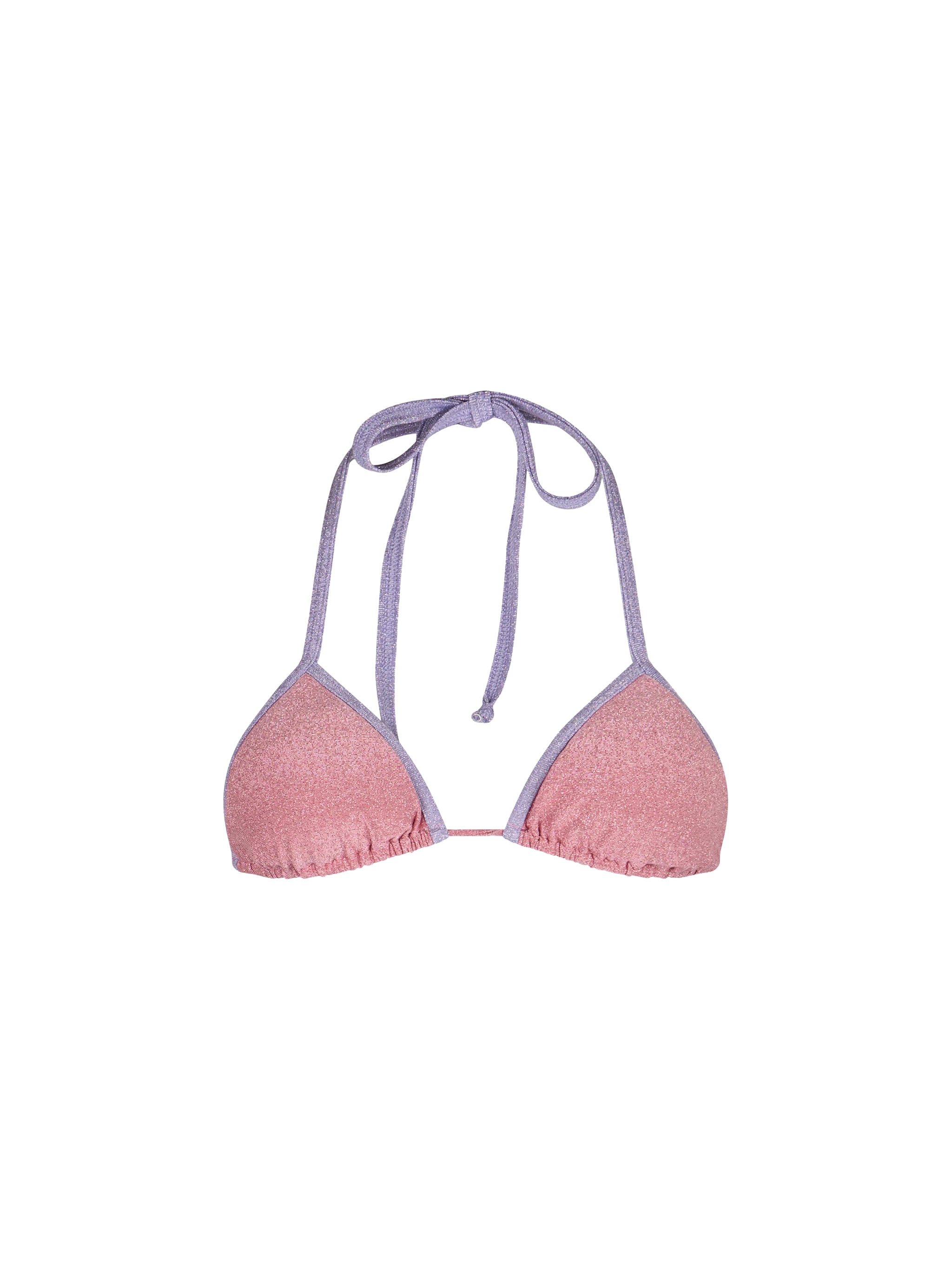 mc2-saint-barth-top-bikini-leah-triangolo-lurex-rosa-con-piping image 1