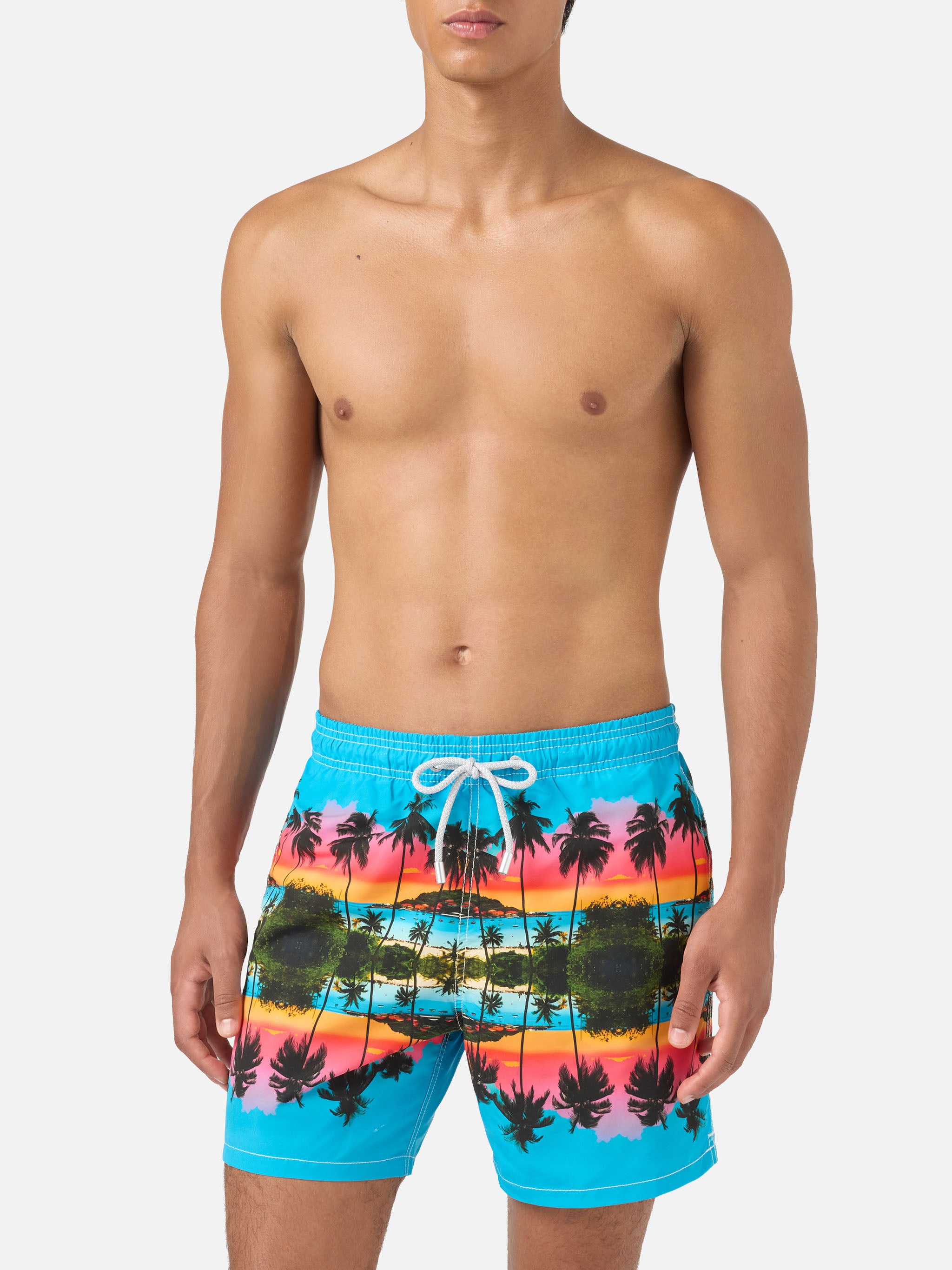 mc2-saint-barth-gustavia-costume-uomo-special-edition-palme-paesaggio-verde image 3