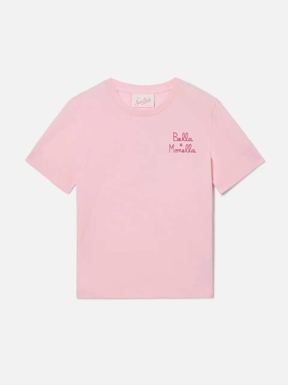 mc2-saint-barth-t-shirt-elly-bambina-rosa-ricamo-bella-monella-cotone image 1