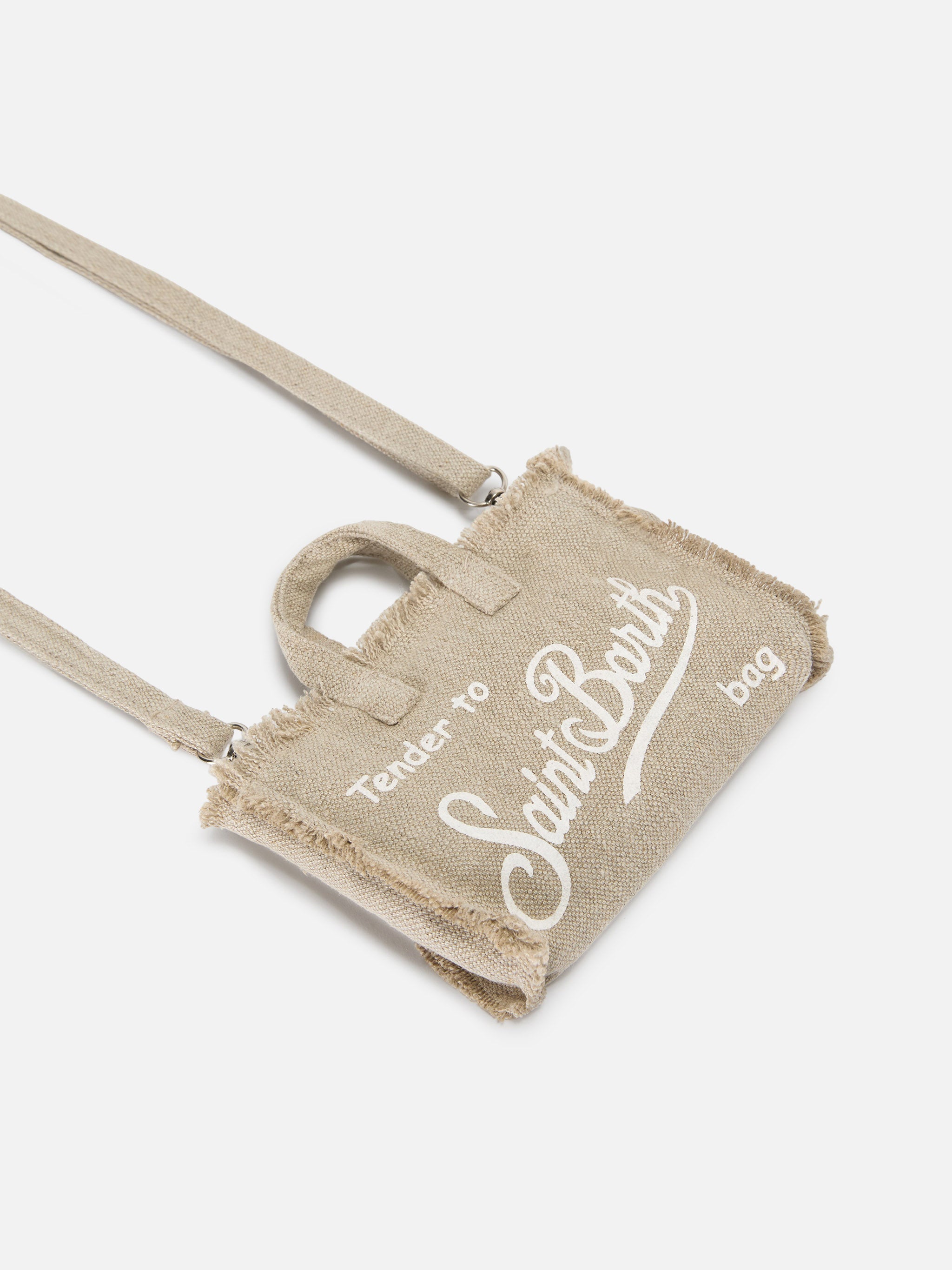 mc2-saint-barth-borsa-phone-micro-in-lino-beige-tinta-unita-con-logo-a-contrasto image 3