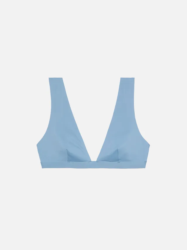 top-mare-donna-mc2-saint-barth-ofelia-a-vela-in-tessuto-tecnico-blu-avio-con-cuc image 1