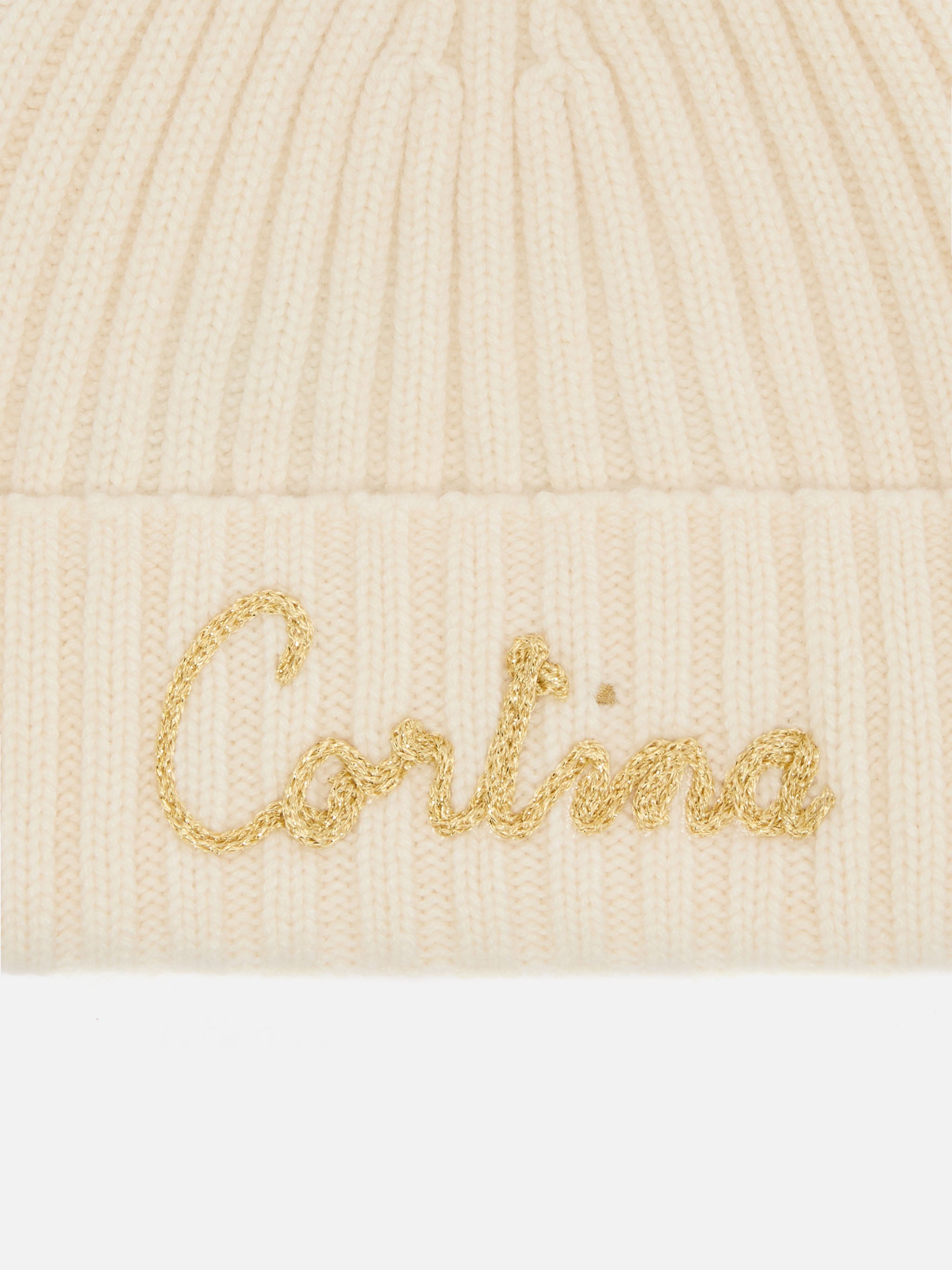 mc2-saint-barth-berretto-wengen-in-misto-cashmere-bianco-con-ricamo-lurex-cortin image 2