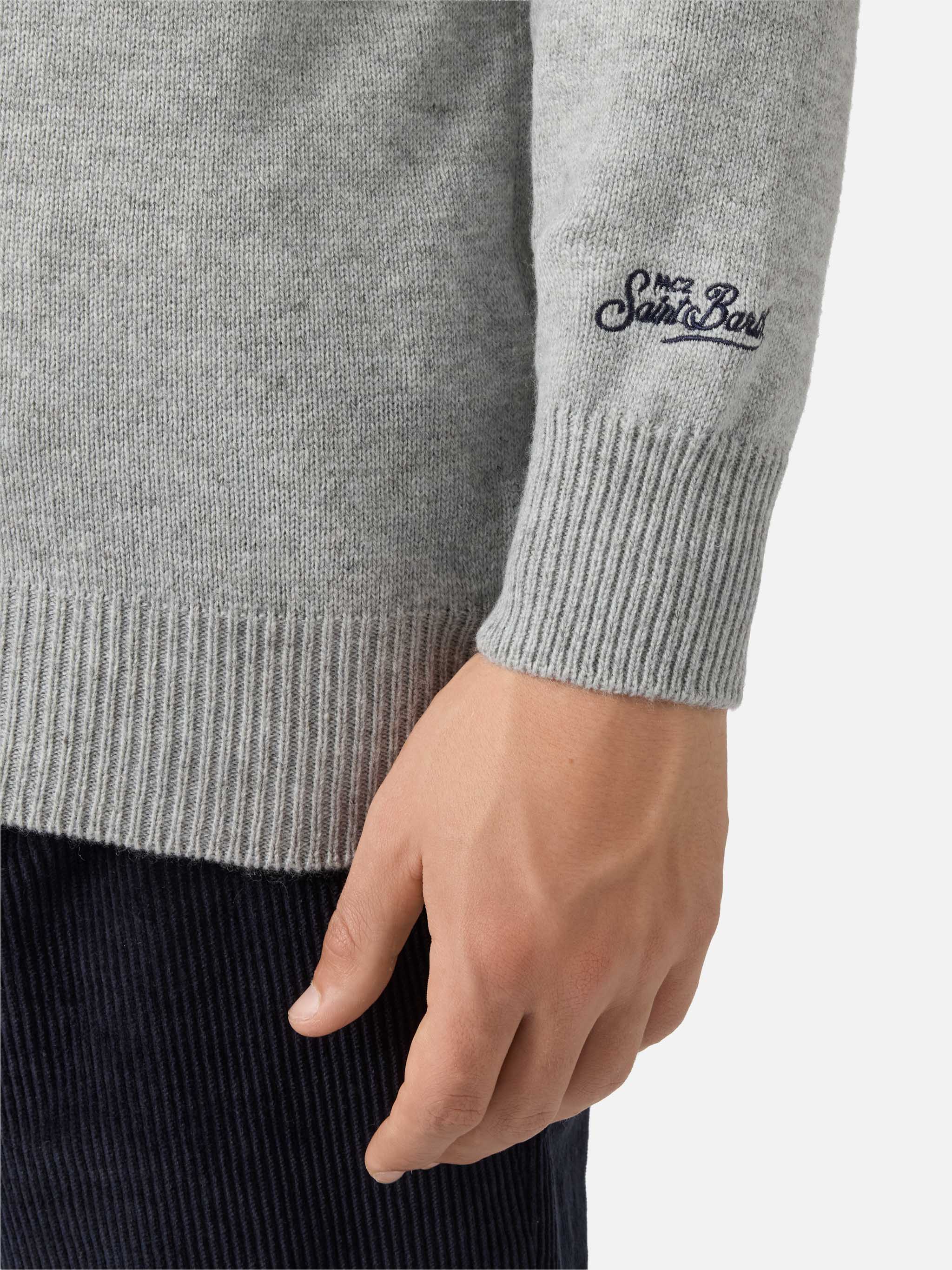 mc2-saint-barth-heron-girocollo-uomo-grigio-st-moritz-special-edition image 2