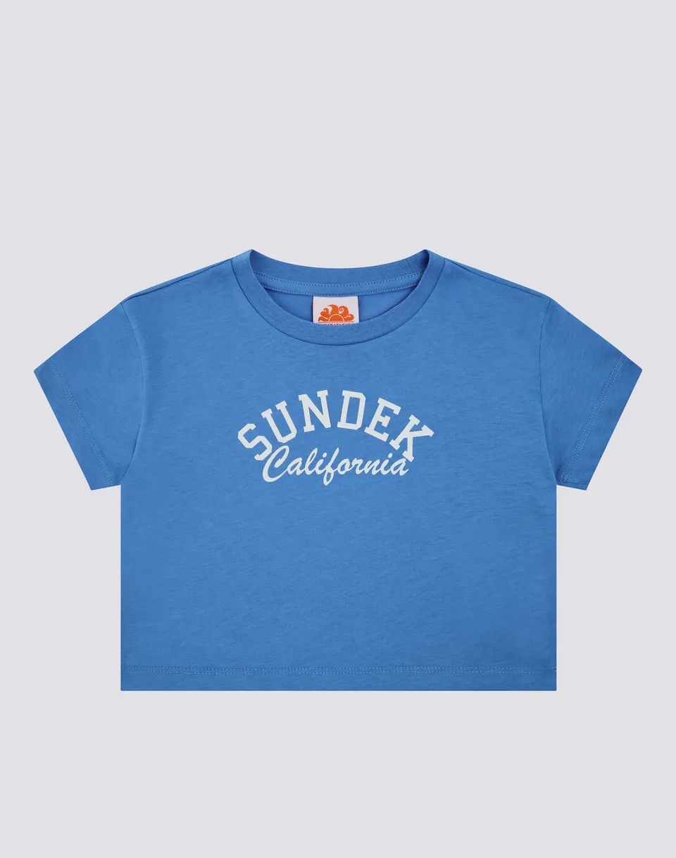 sundek-goldenwave-mini-t-shirt-crop-bambina-stile-vintage-sundek-california image 1