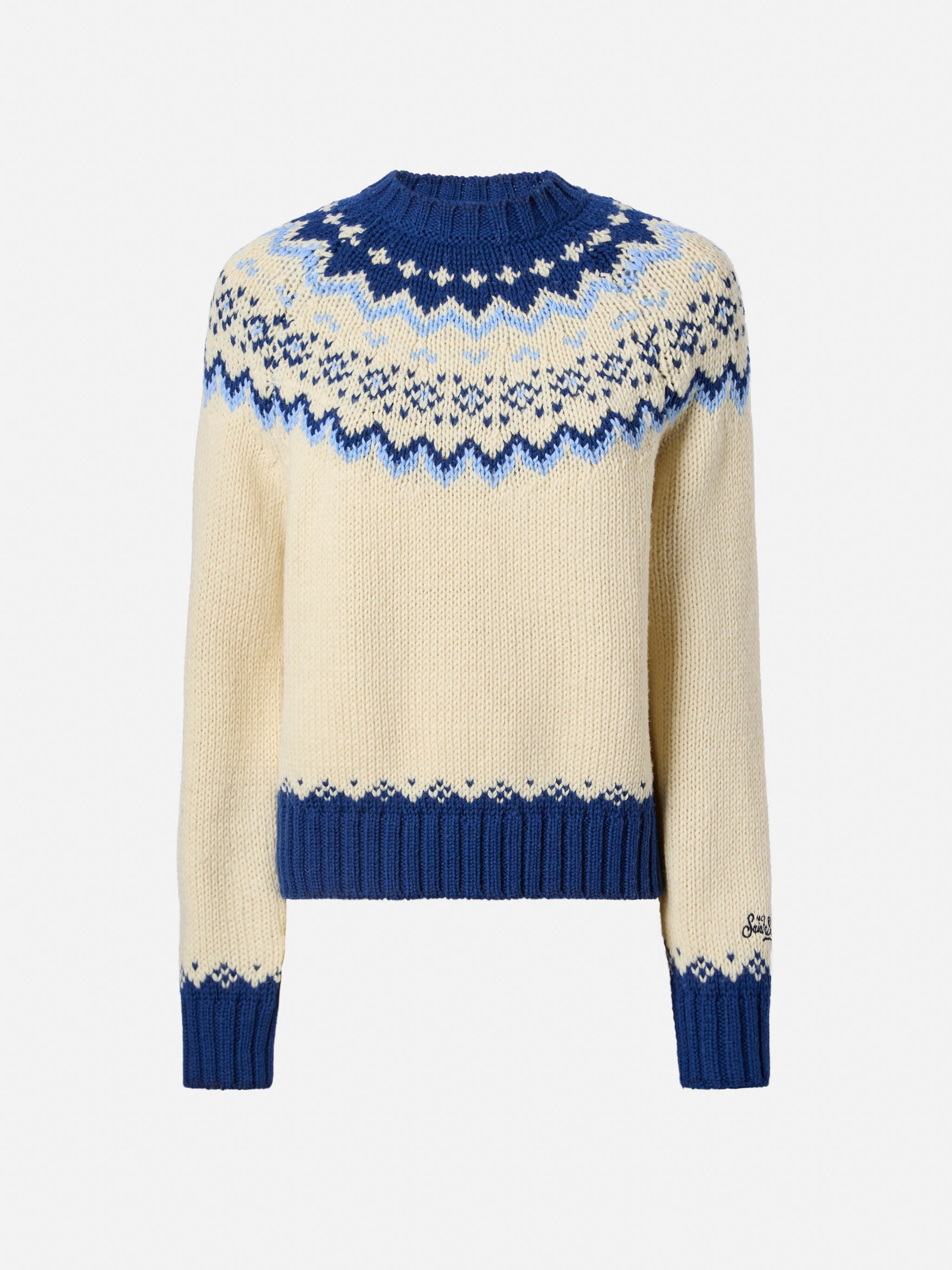 mc2-saint-barth-maglione-kyla-in-lana-grigio-con-jacquard-st-moritz image 6