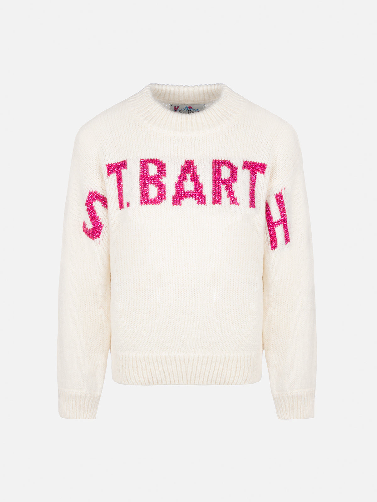 mc2-saint-barth-maglione-girocollo-bambina-danya-con-logo-saint-barth-in-lurex image 1