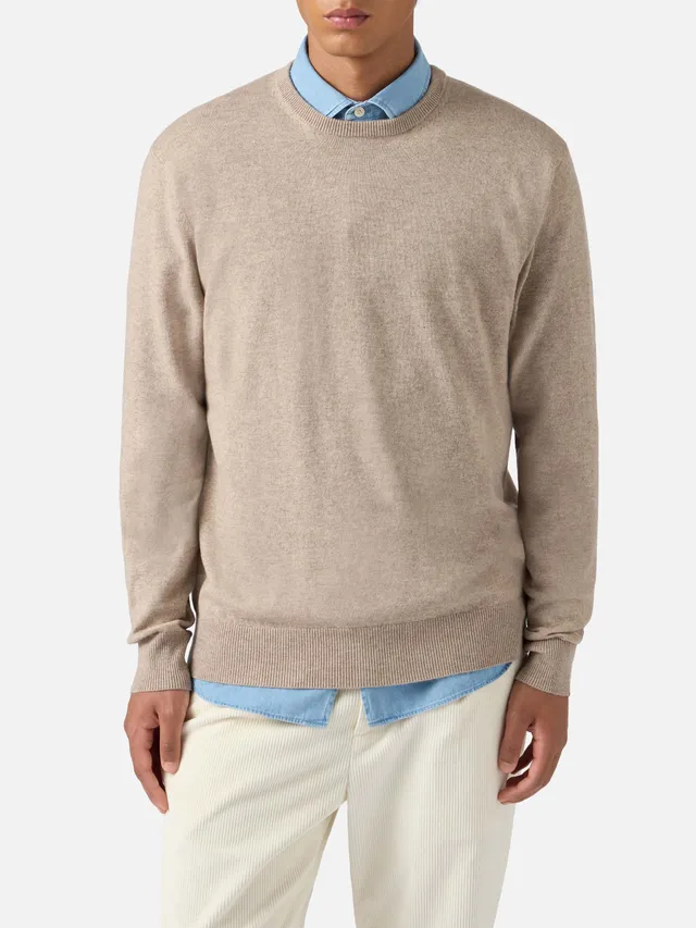 mc2-saint-barth-maglione-regent-girocollo-lana-merino-e-cashmere-kaki image 1