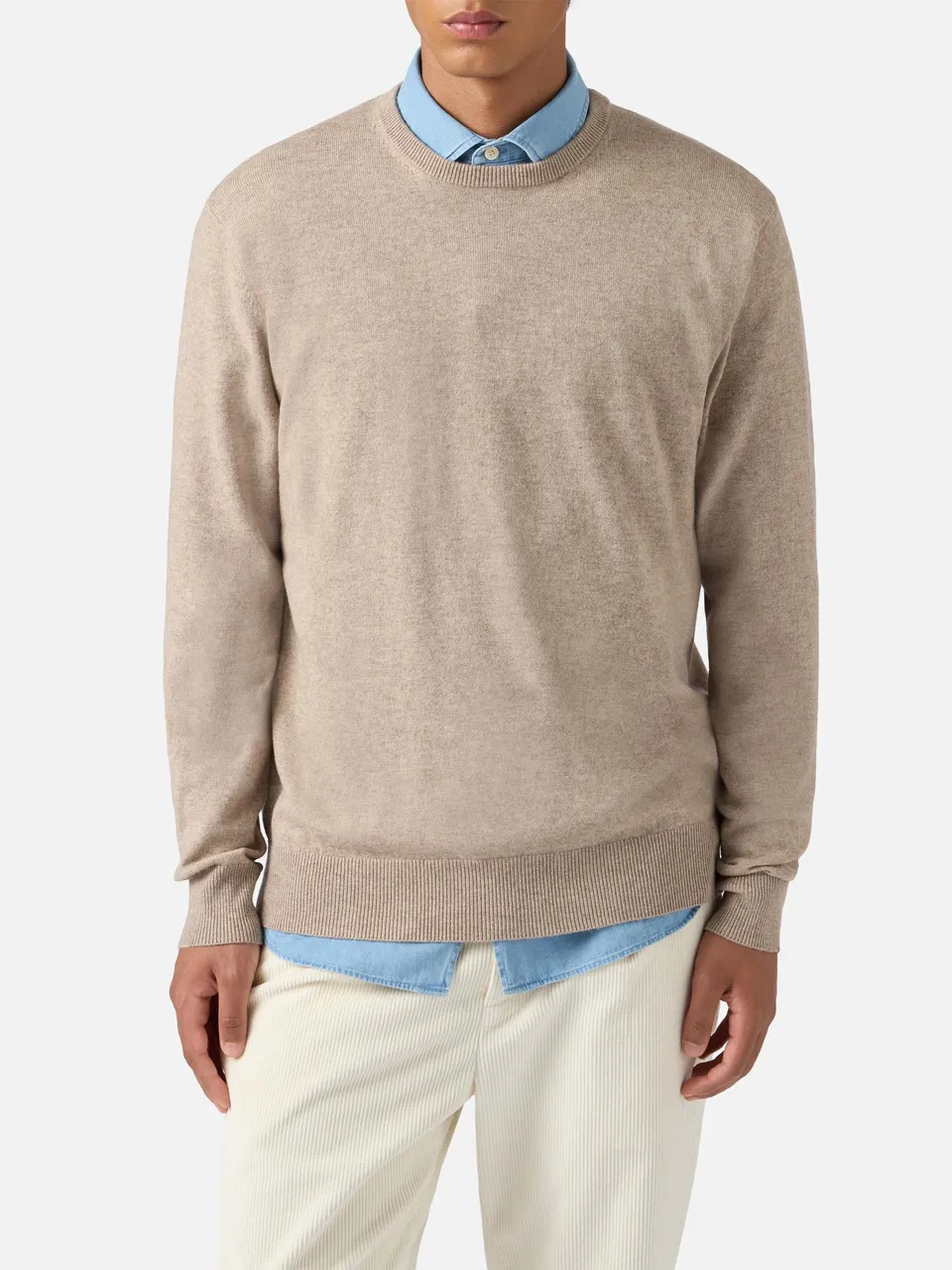 mc2-saint-barth-maglione-regent-girocollo-lana-merino-e-cashmere-kaki image 1