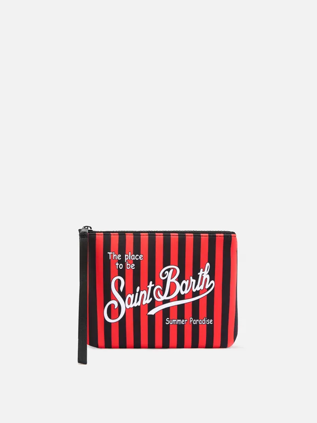 pochette-mc2-saint-barth-aline-in-scuba-con-stampa-a-righe-ac-milan image 1