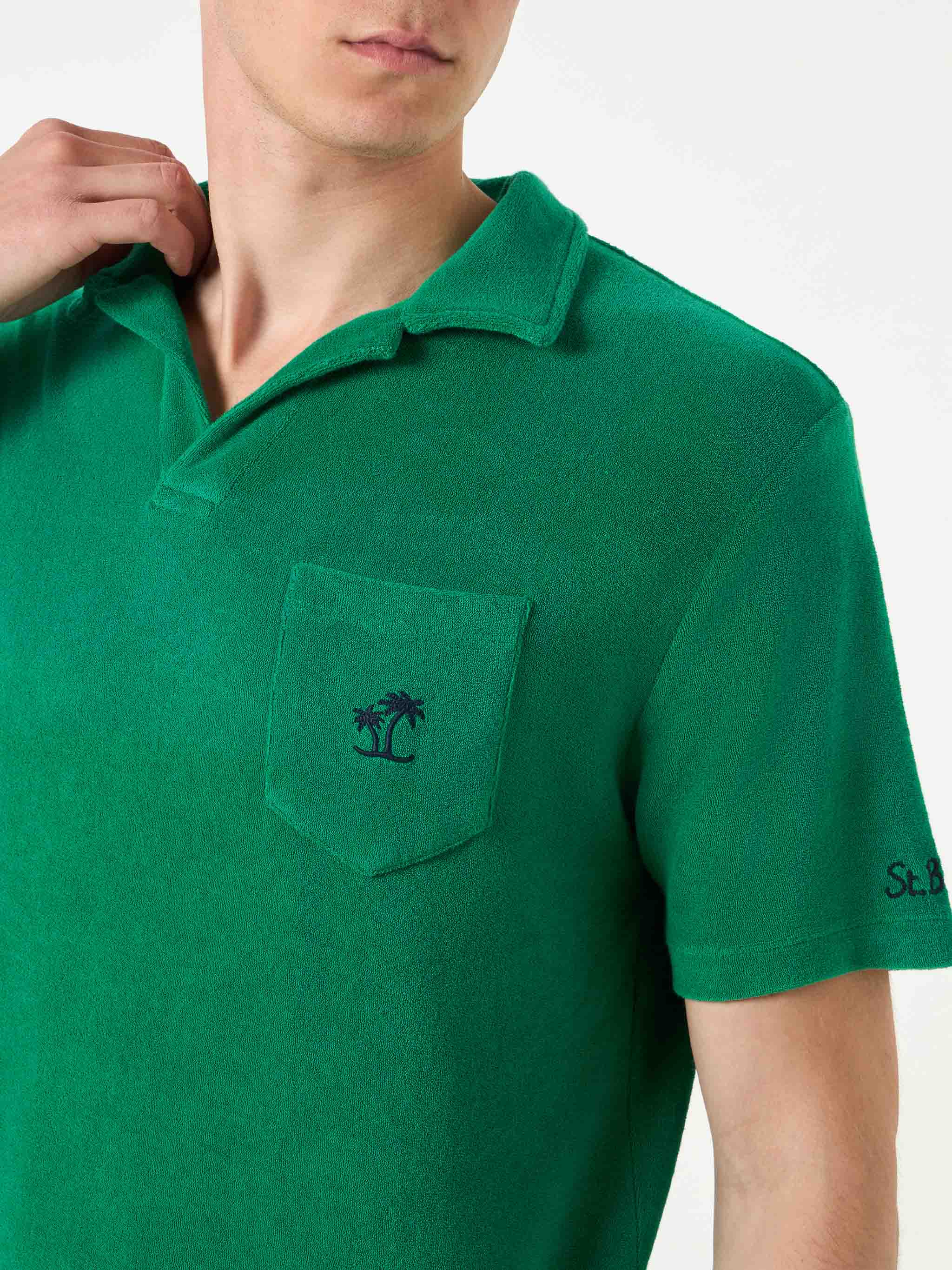 mc2-saint-barth-polo-powel-spugna-verde-ricamo-uomo image 2