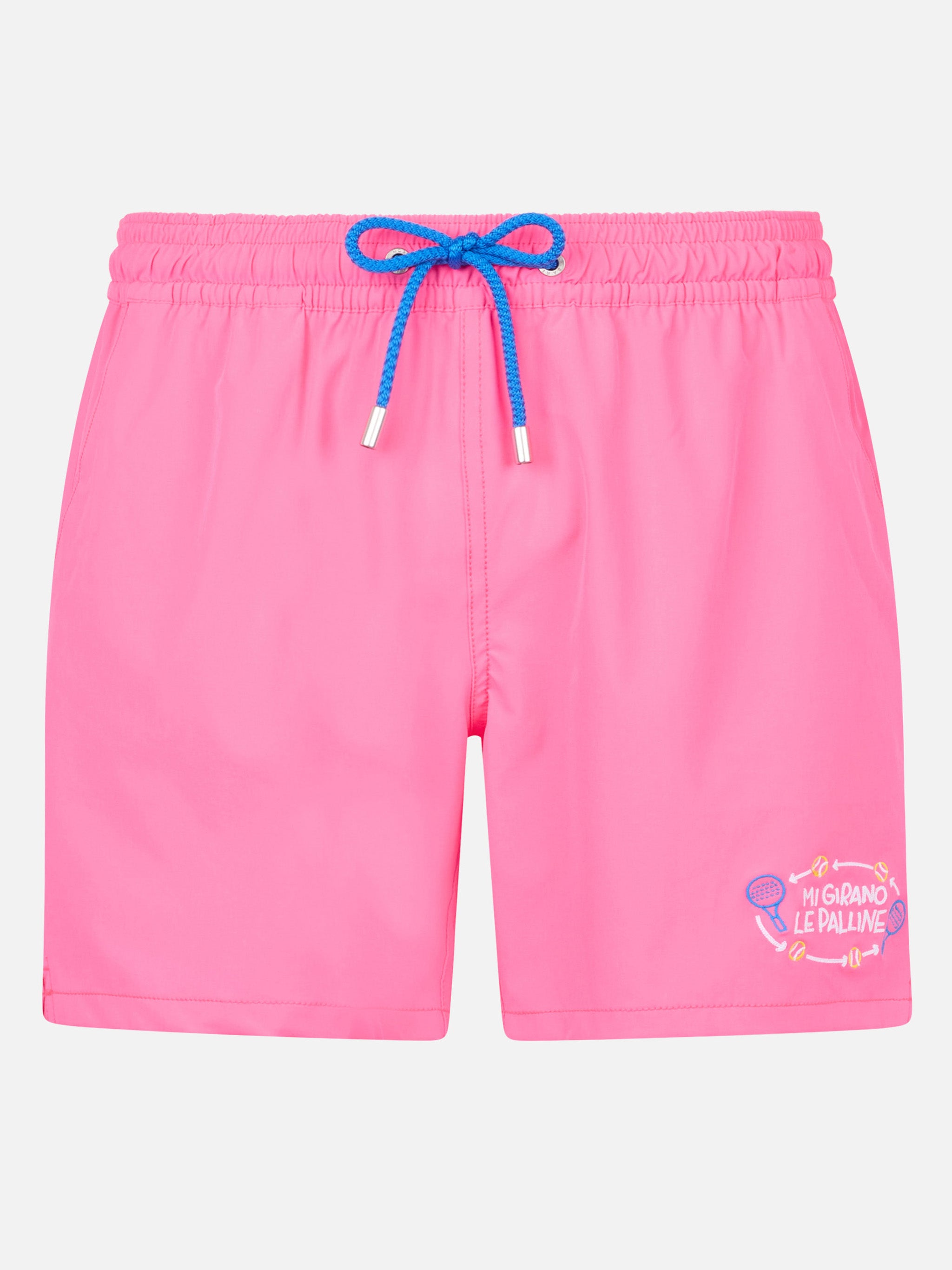 mc2-saint-barth-shorts-mare-comfort-rosa-fluo-con-ricamo-mi-girano-le-palline-sp image 1