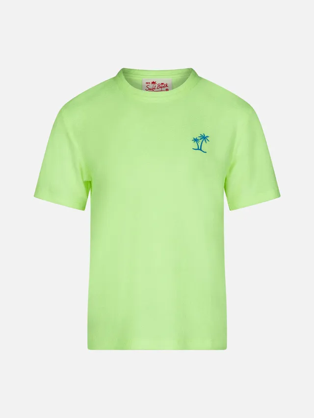 mc2-saint-barth-t-shirt-bambino-in-spugna-gialla-con-taschino image 1
