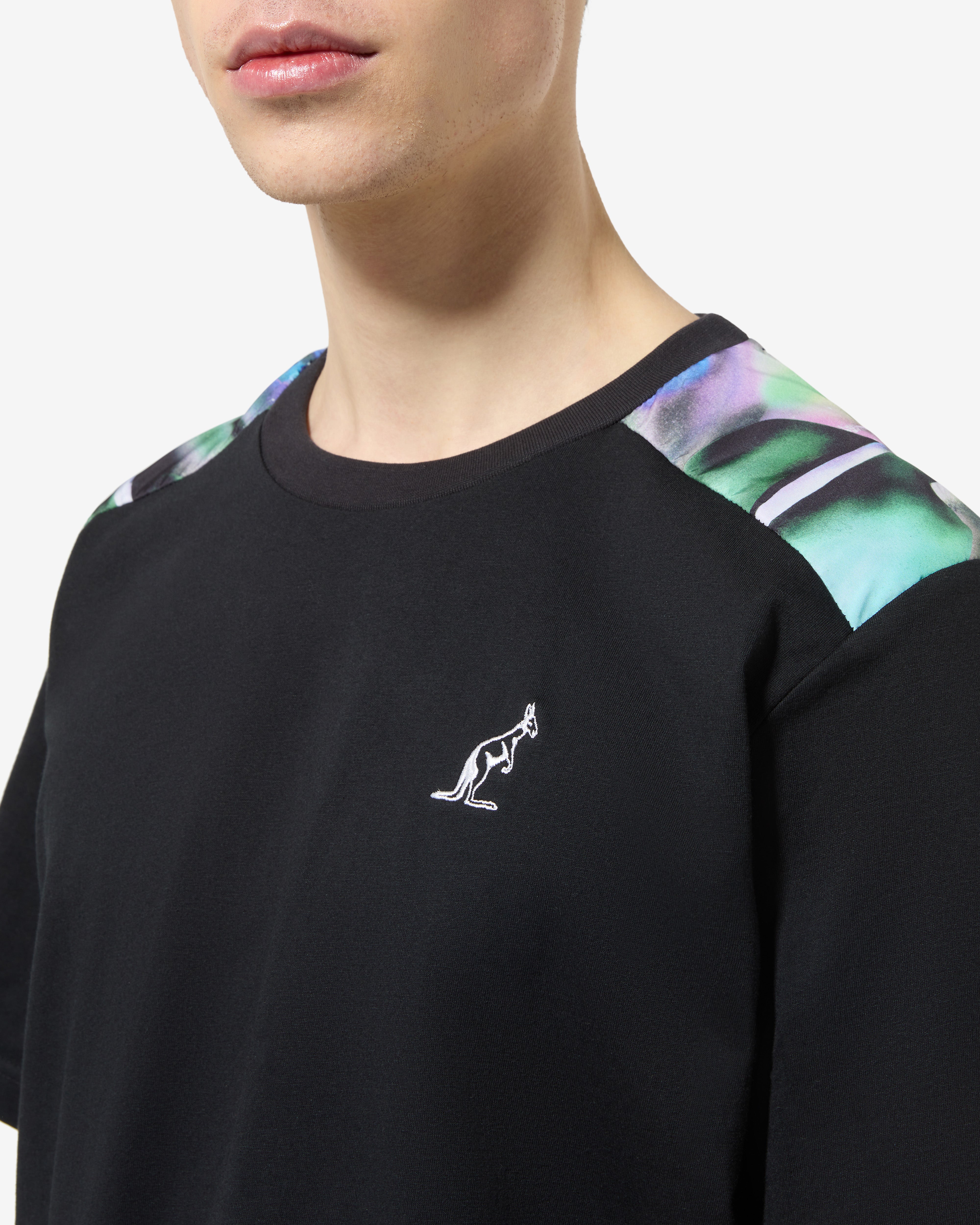 australian-pianeti-insert-t-shirt-t-shirt-cotone-nera-regular-fit image 4