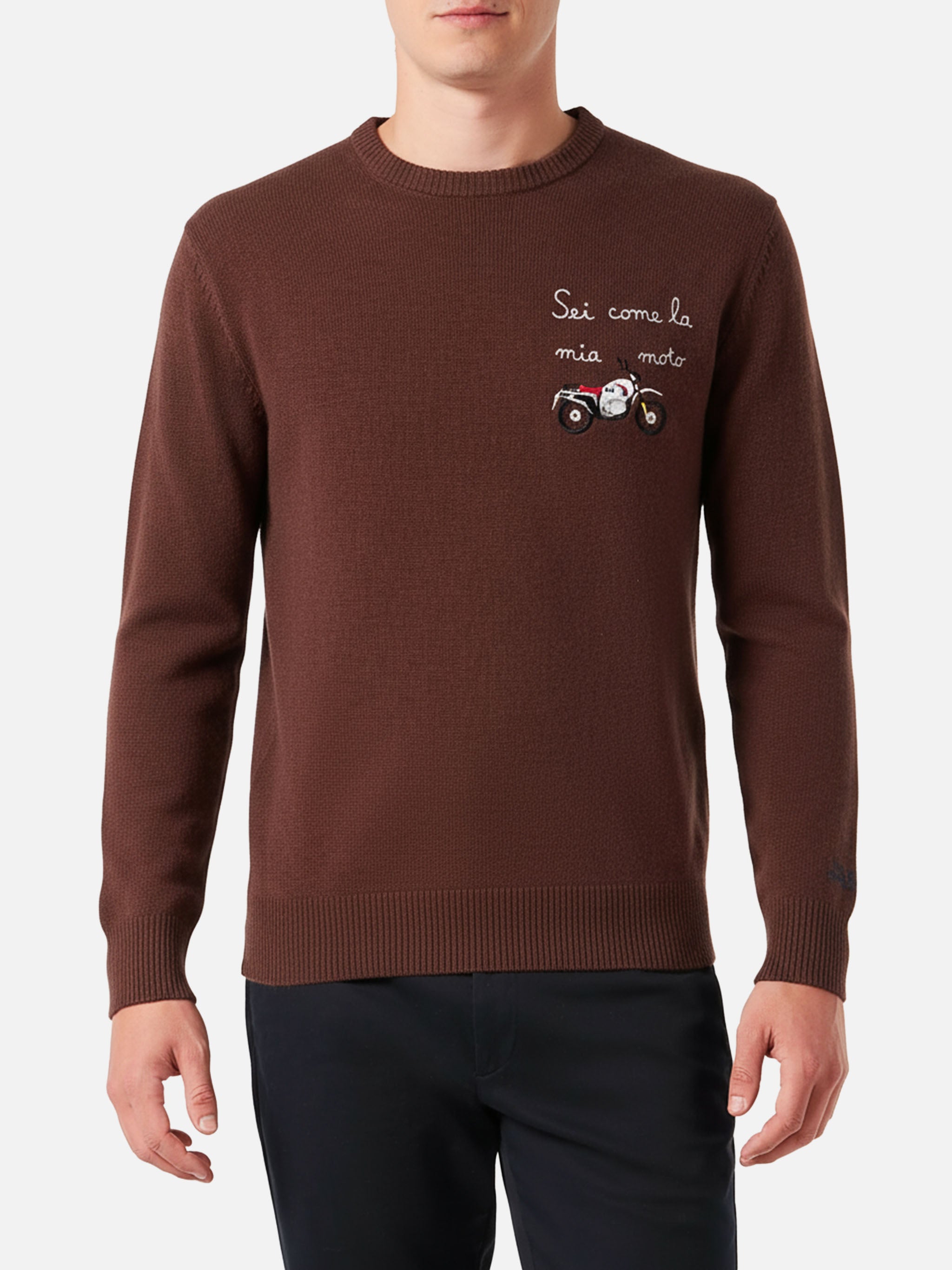 mc2-saint-barth-maglia-heron-uomo-marrone-sei-come-la-mia-moto image 2