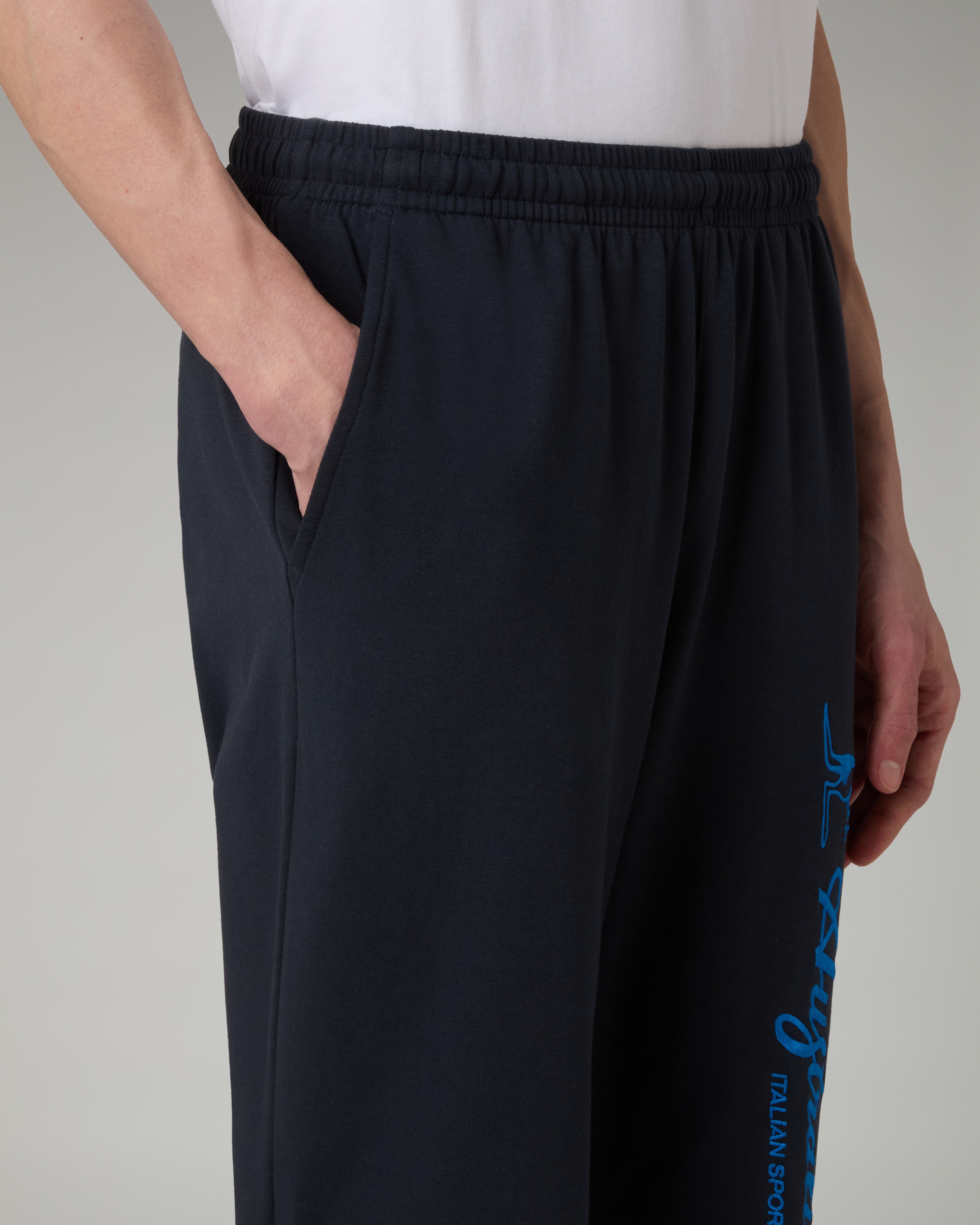 australian-statement-logo-track-pant-pantalone-felpa-uomo-blu-navy-made-in-italy image 4