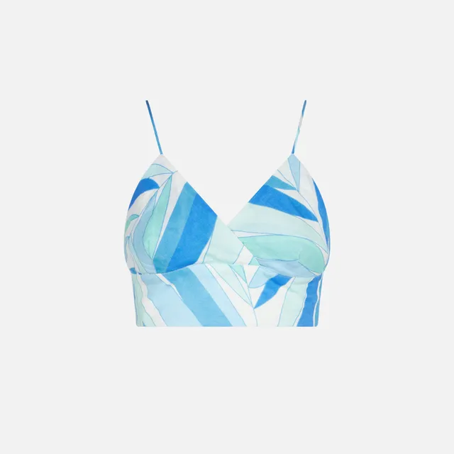 mc2-saint-barth-marielle-top-bralette-donna-in-lino-blu-stampa-palme-azzurre image 1