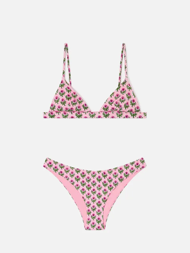mc2-saint-barth-bikini-rylie-lido-donna-triangolo-floreale-rosa image 1