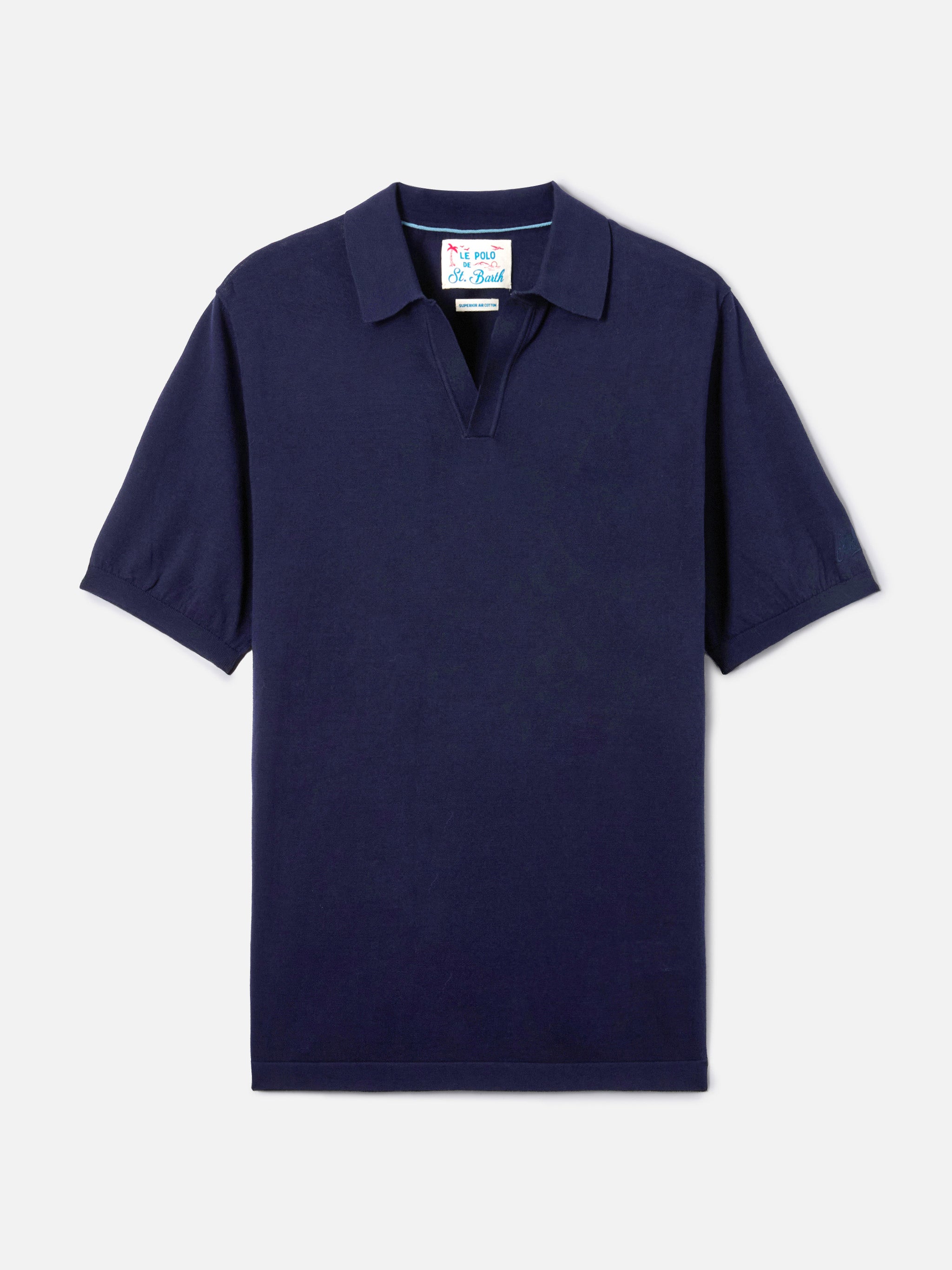 mc2-saint-barth-sloan-polo-uomo-blu-navy-in-cotone-high-twist image 4