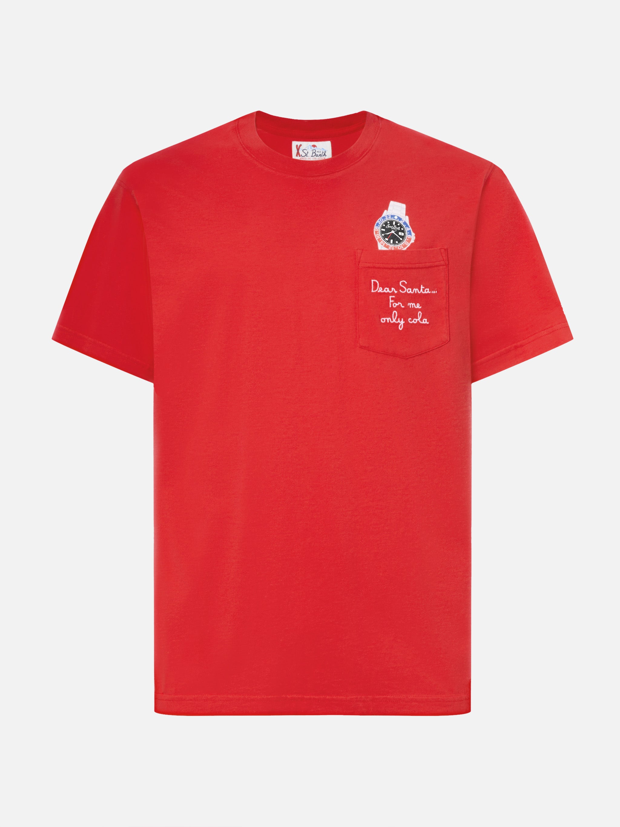 mc2-saint-barth-connor-t-shirt-uomo-cotone-rossa-dear-santa-taschino image 5