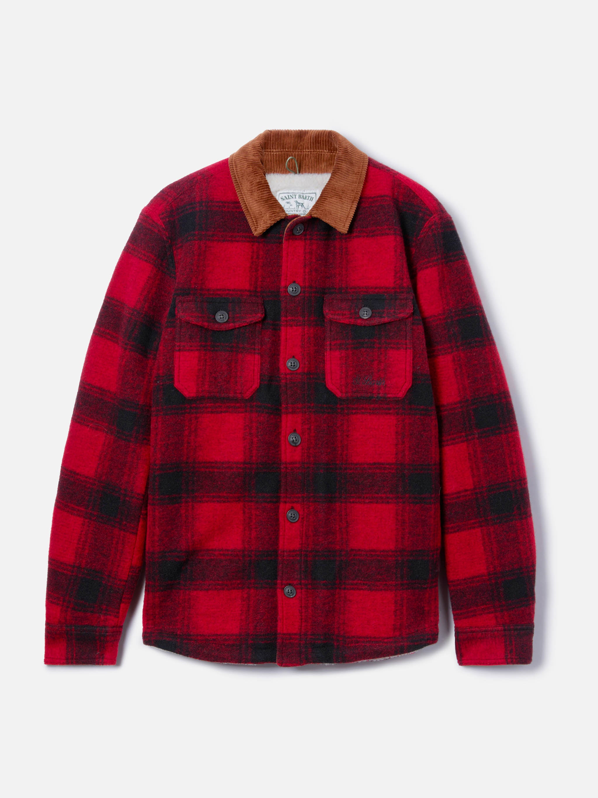 mc2-saint-barth-giacca-landeck-uomo-in-misto-lana-tartan-rosso image 6