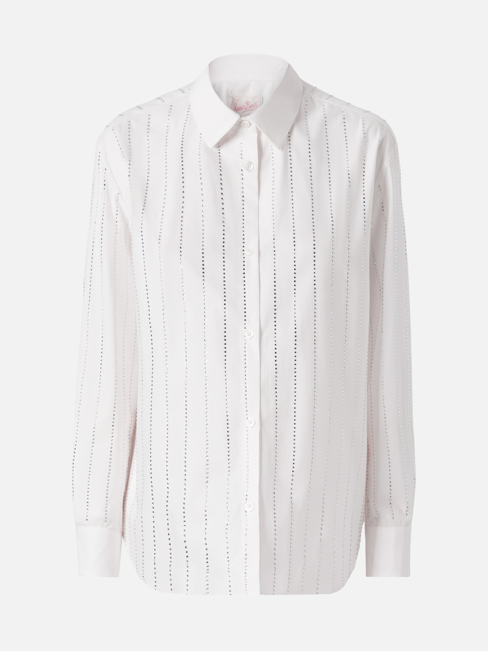 mc2-saint-barth-camicia-meredith-donna-bianca-popeline-cotone-con-strass image 5
