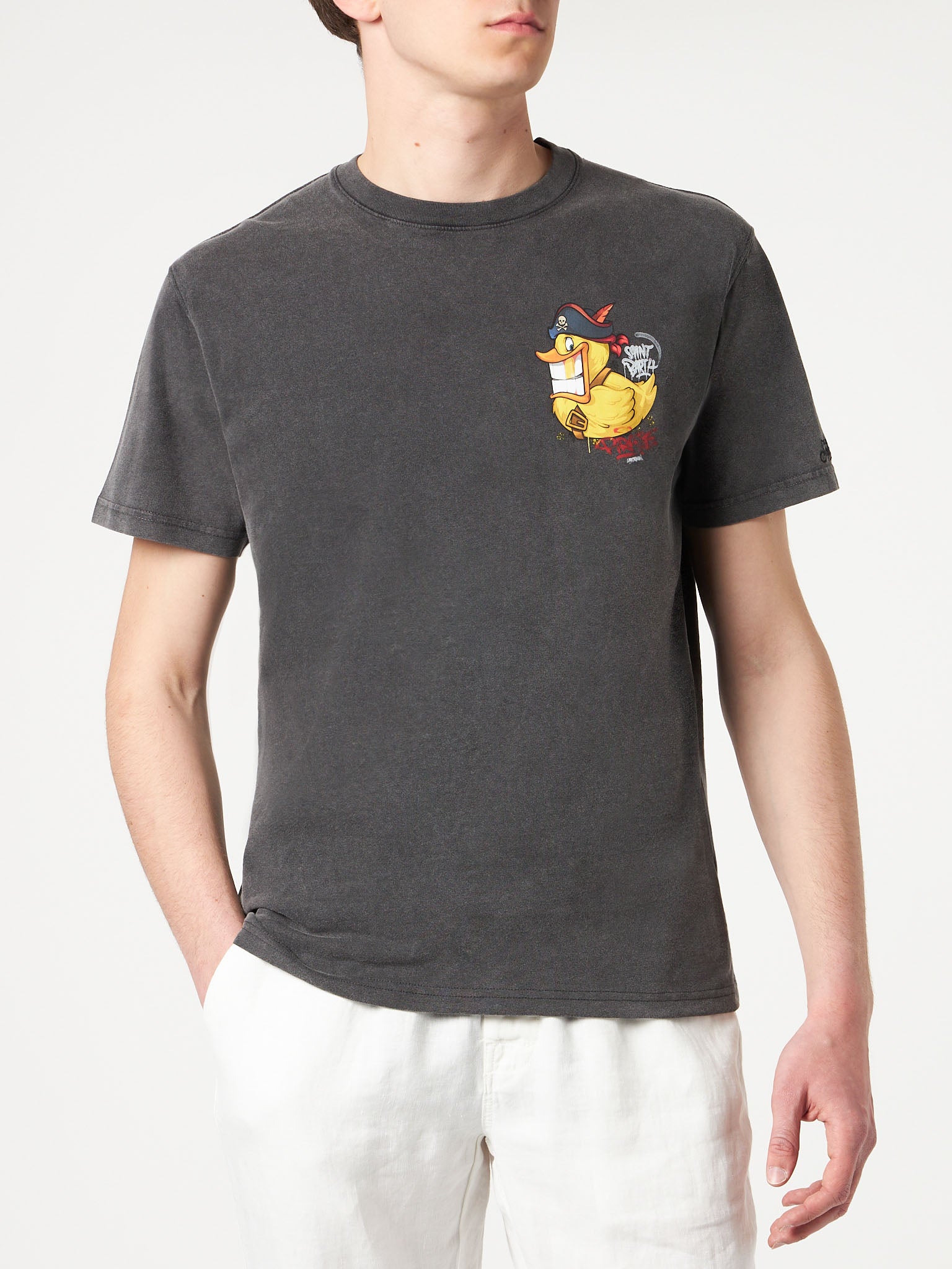mc2-saint-barth-t-shirt-jack-uomo-nera-cotone-crypto-ducky-pirate-special-editio image 4