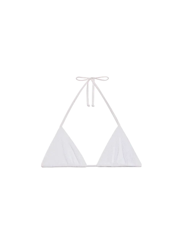 mc2-saint-barth-leah-top-triangolo-in-crinkle-bianco image 1
