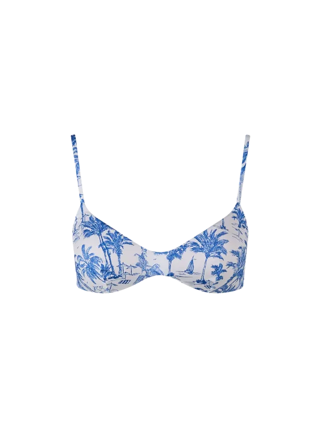 mc2-saint-barth-may-top-bikini-bralette-toile-de-jouy-bianco image 1