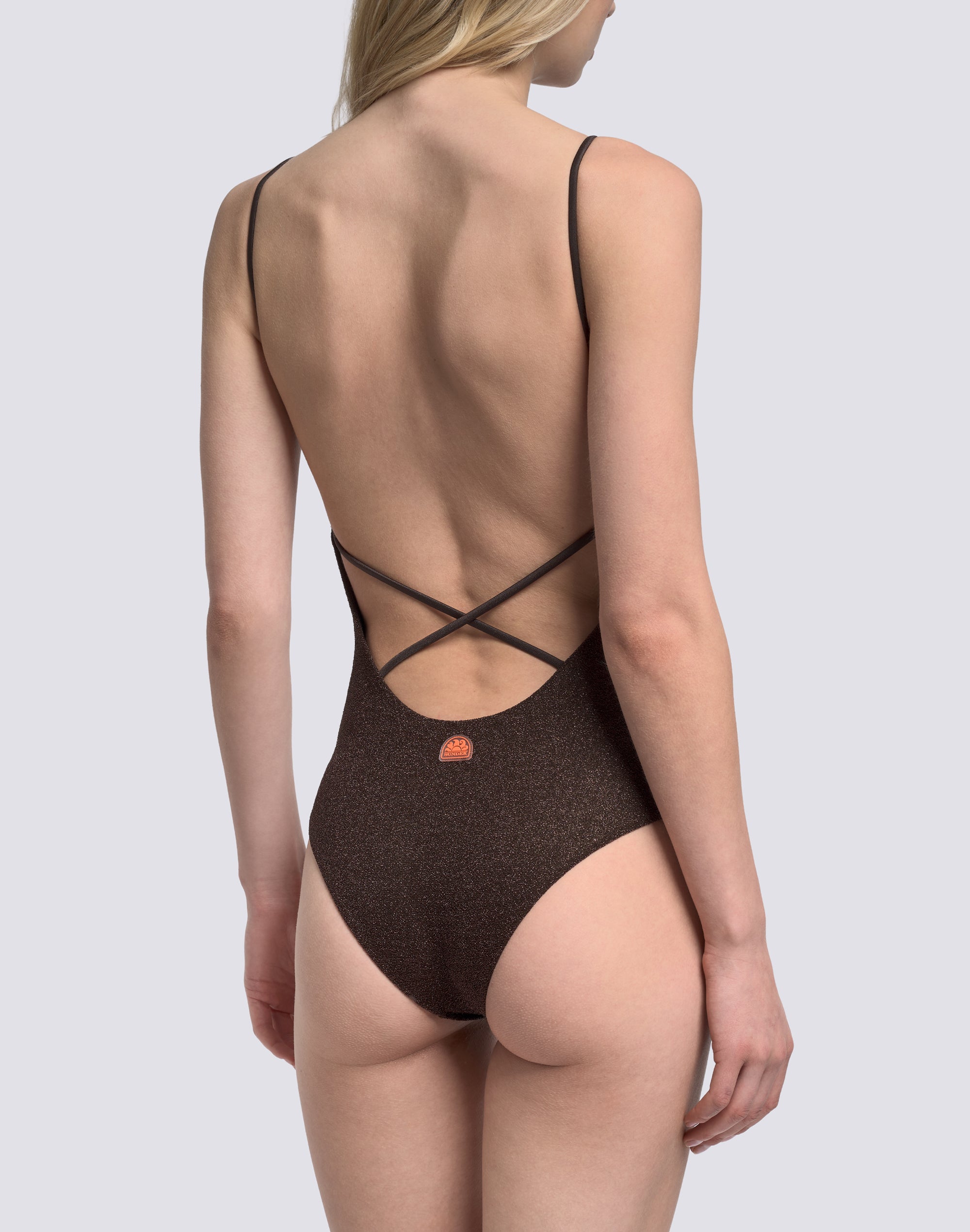 sundek-costume-intero-donna-in-lurex-con-lacci image 4