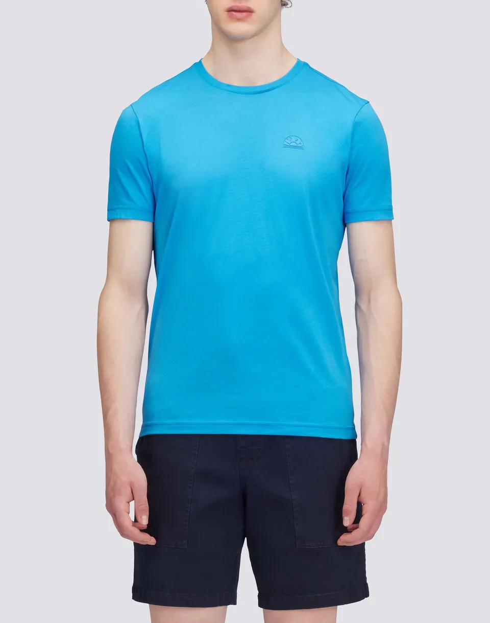 sundek-t-shirt-uomo-tinta-unita-in-cotone-pima-m672tejy700 image 1
