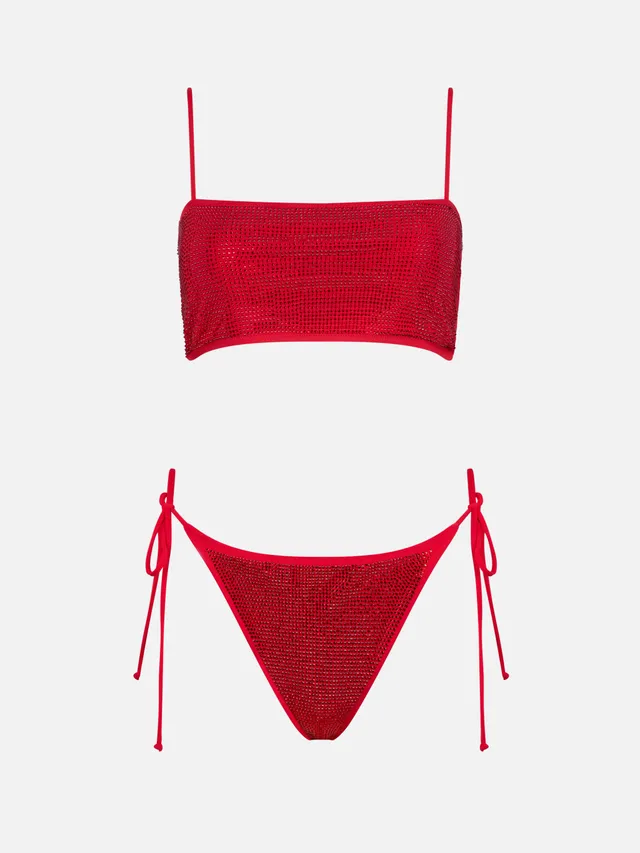 mc2-saint-barth-bikini-fascia-athena-virgo-donna-rosso-con-strass-slip-sgambato image 1