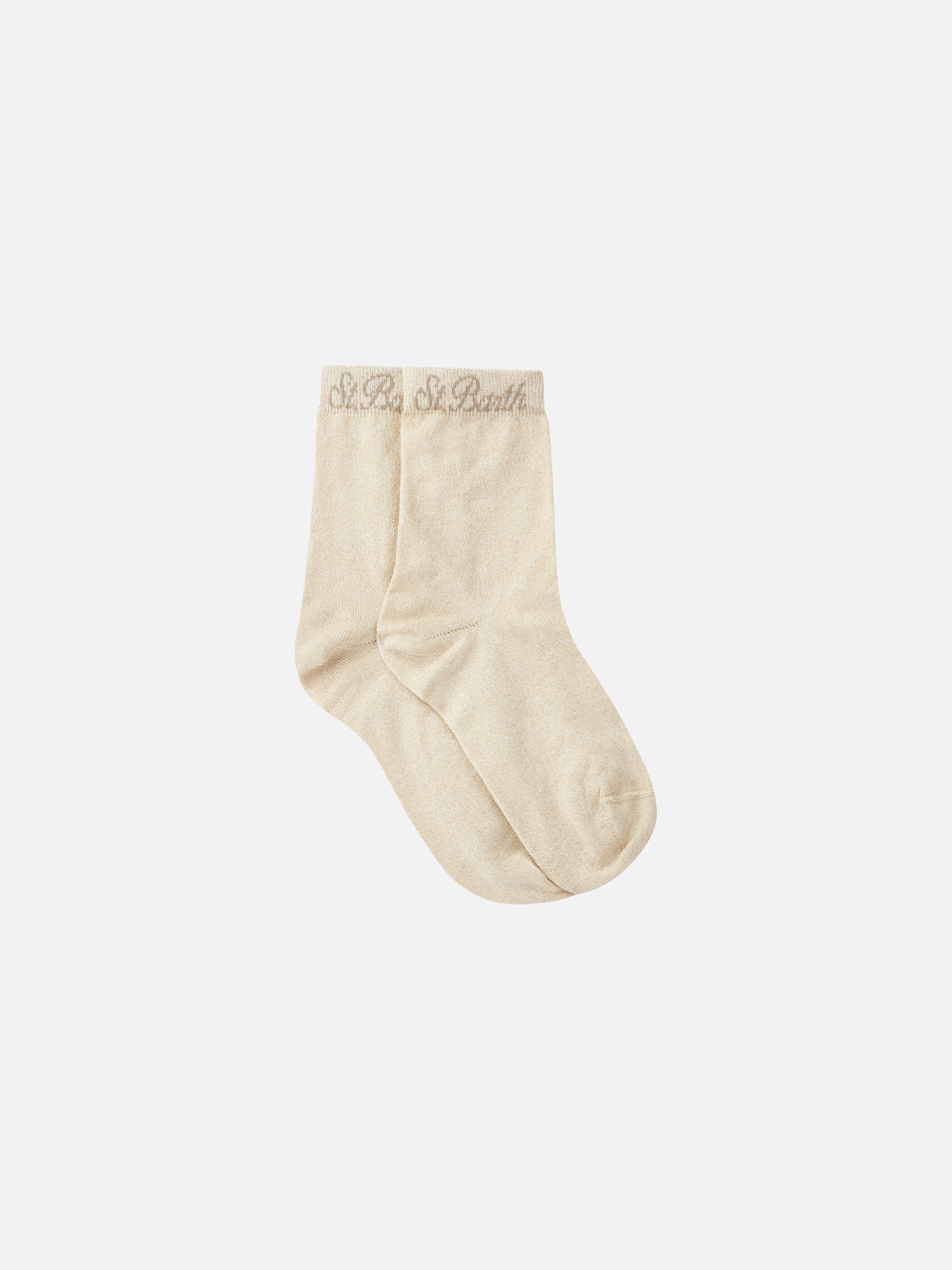 mc2-saint-barth-calzini-donna-lurex-beige-jacquard-sox0009 image 1