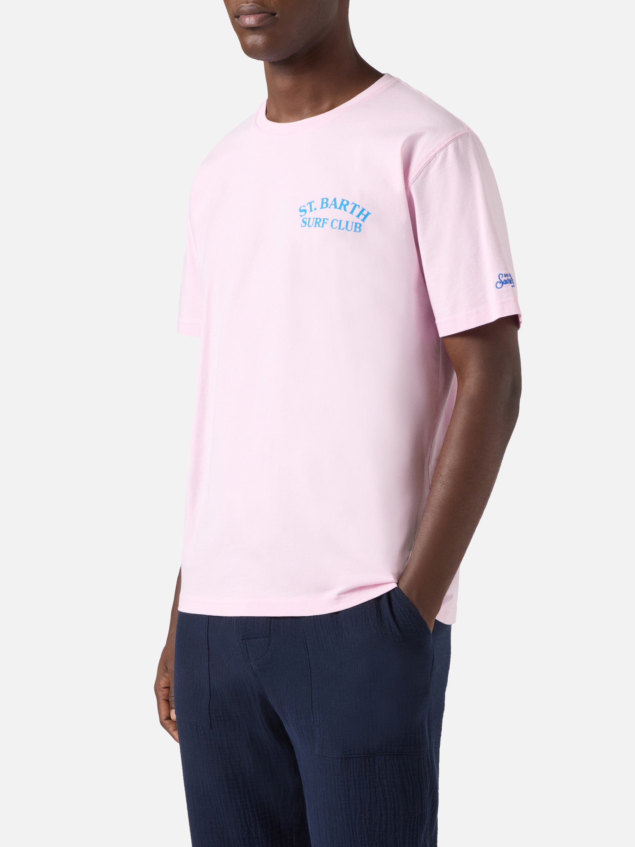 mc2-saint-barth-portland-t-shirt-uomo-rosa-st-barth-surf-club-cotone image 3