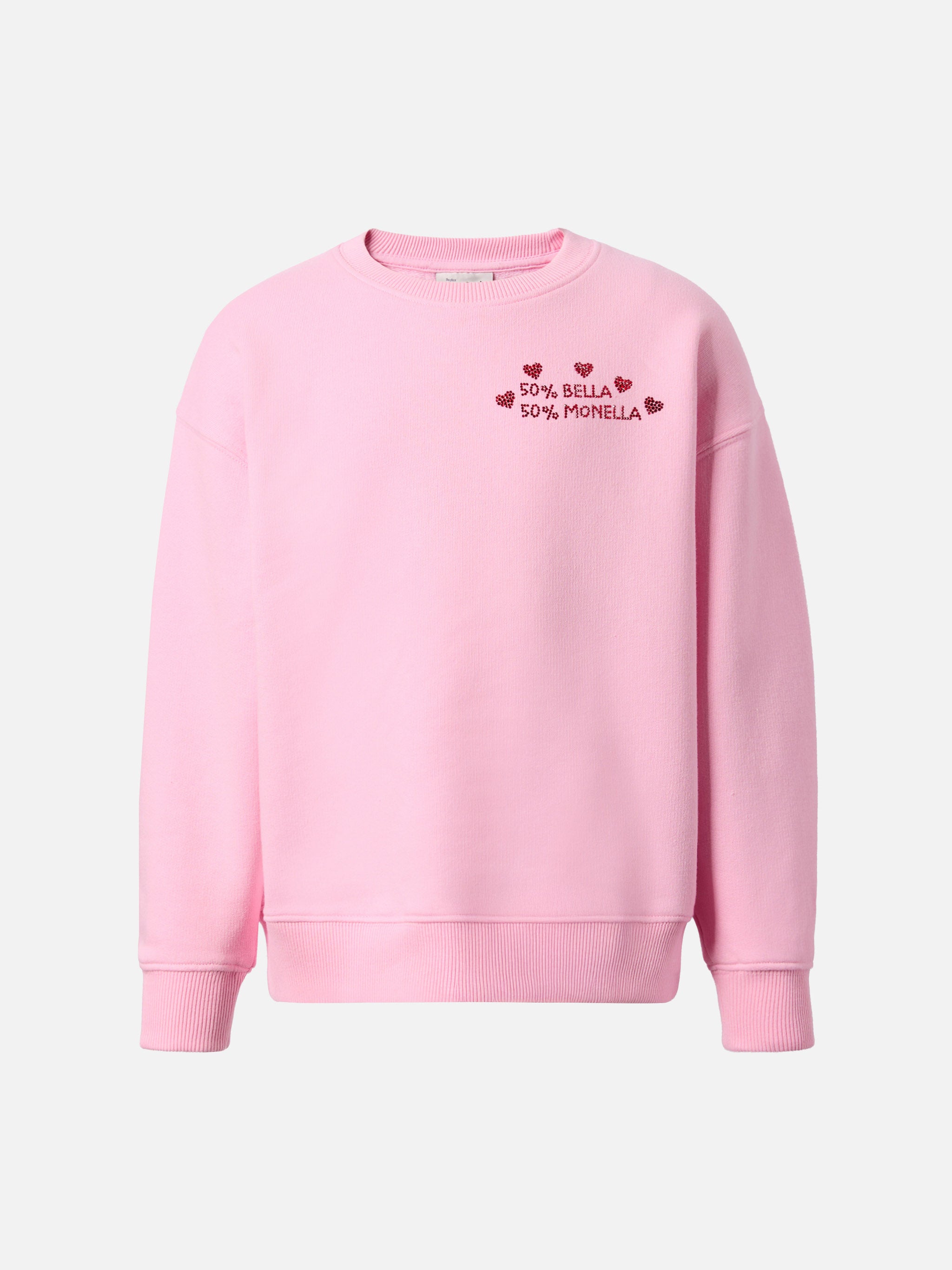 mc2-saint-barth-briony-felpa-girocollo-bambina-rosa-bella-e-monella-strass image 1