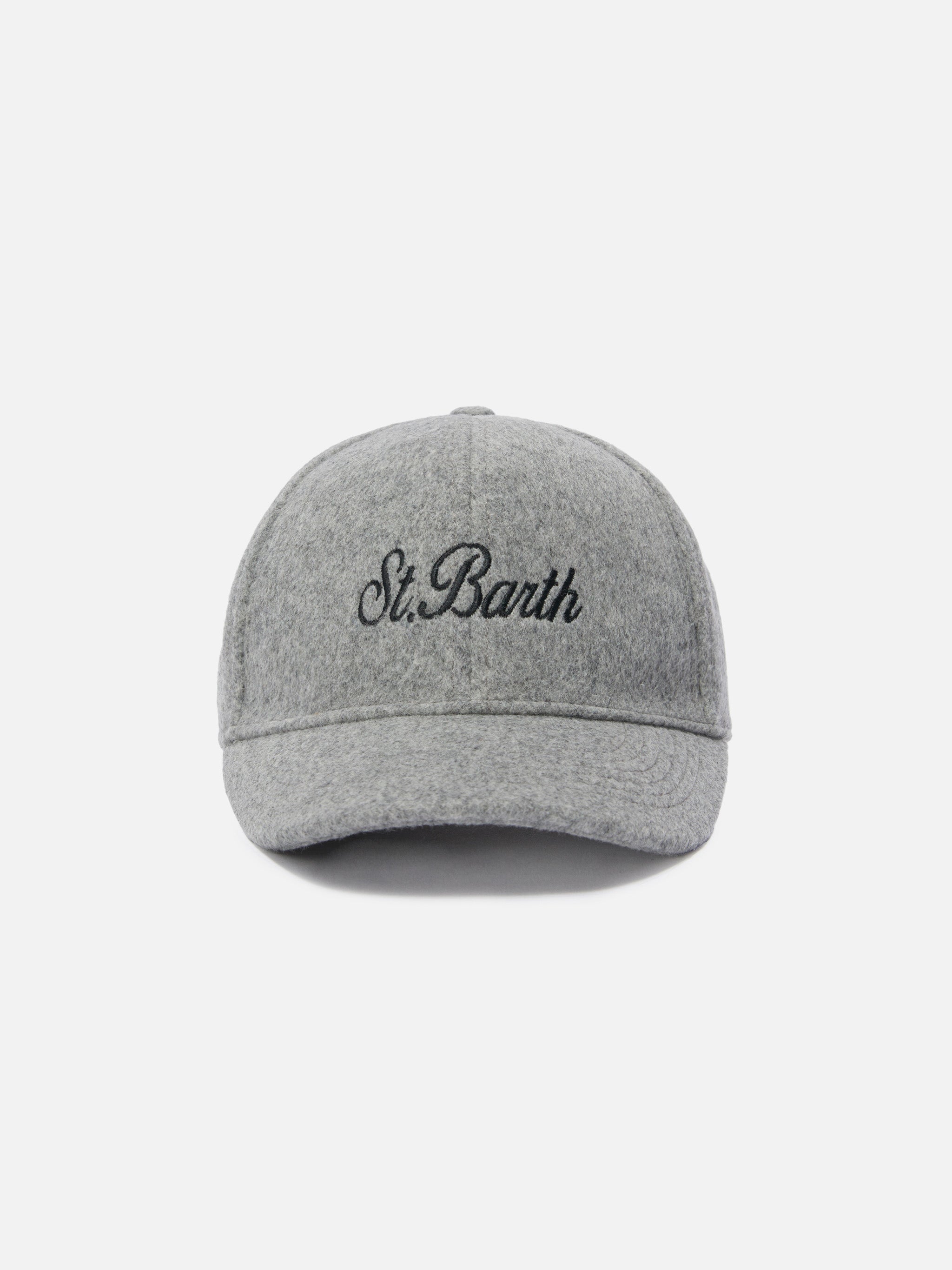 mc2-saint-barth-cappello-visiera-baseball-felt-grigio-misto-lana image 1