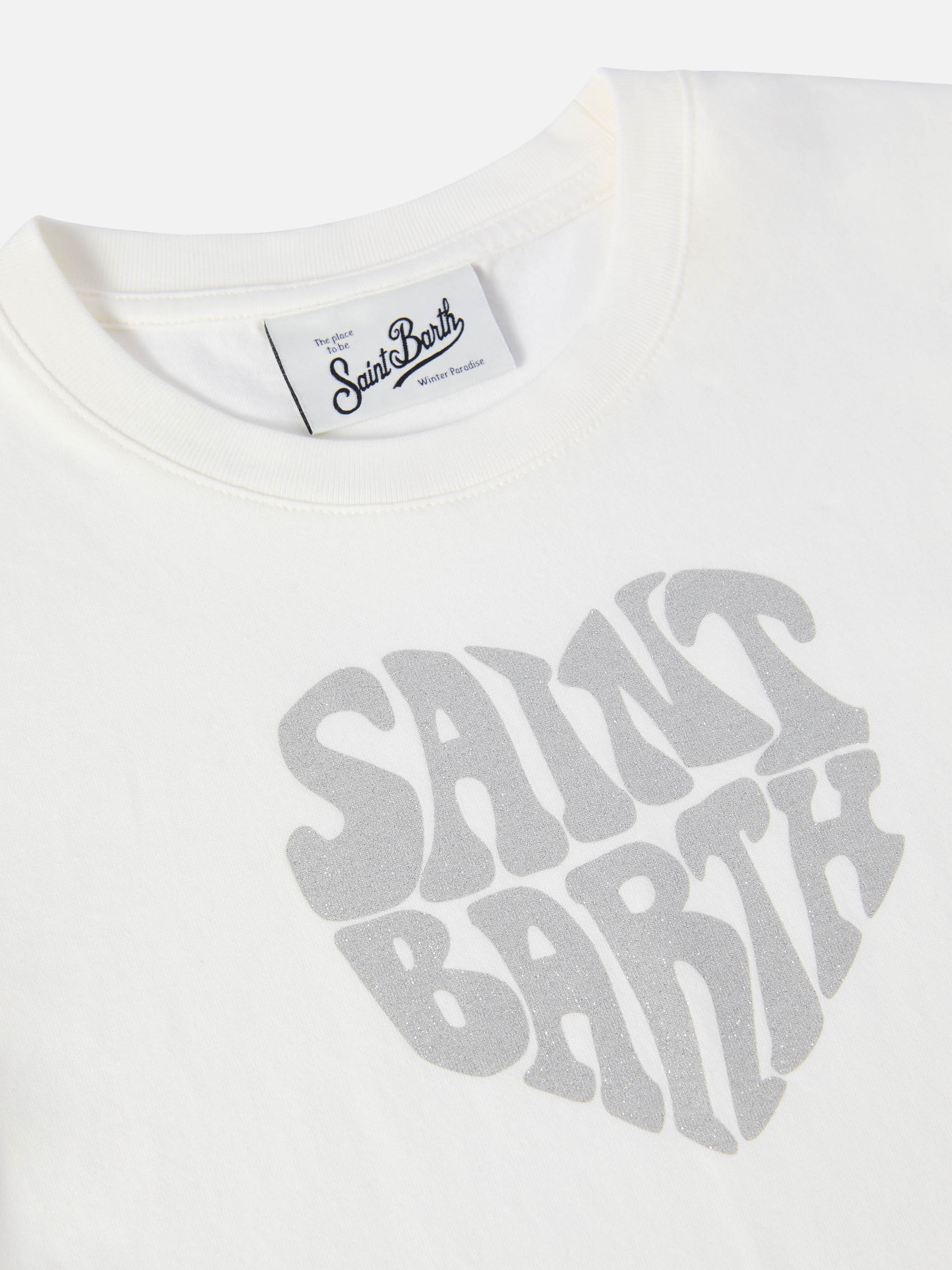 mc2-saint-barth-penny-t-shirt-bambina-bianca-con-stampa-glitter-maniche-lunghe image 2