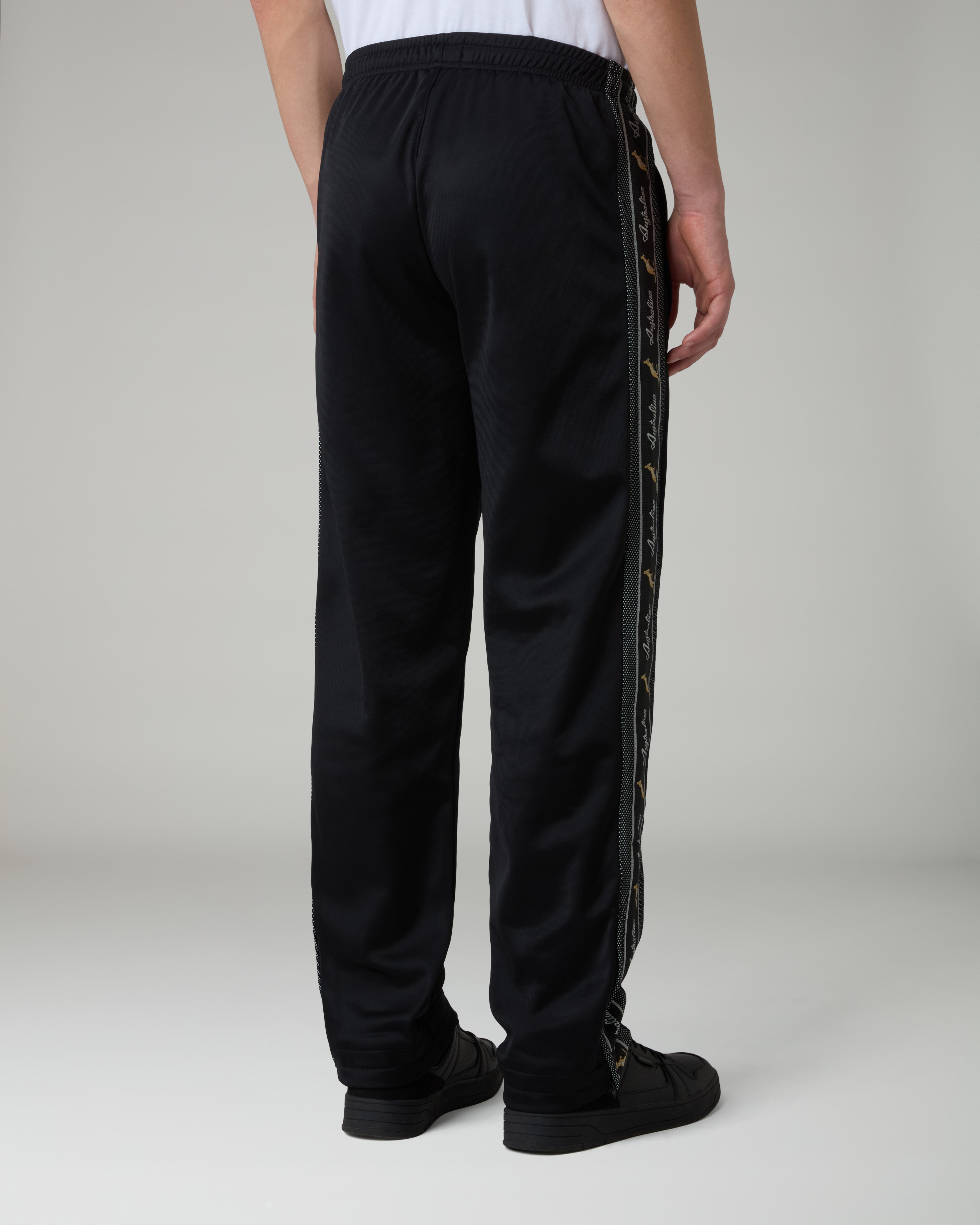 australian-black-tape-track-pants-pantalone-tuta-acetato-nero-banda-laterale image 3