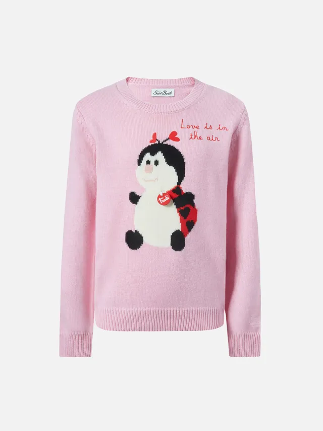 mc2-saint-barth-maglione-princess-misto-cashmere-patch-trudi-bambina image 1