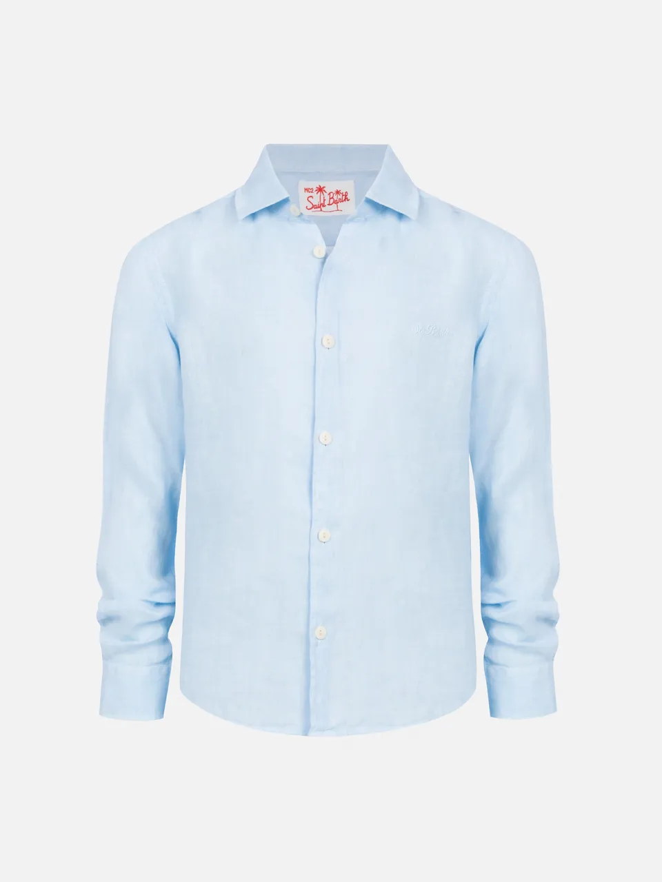 mc2-saint-barth-agnes-camicia-bambino-in-lino-azzurro-2 image 1