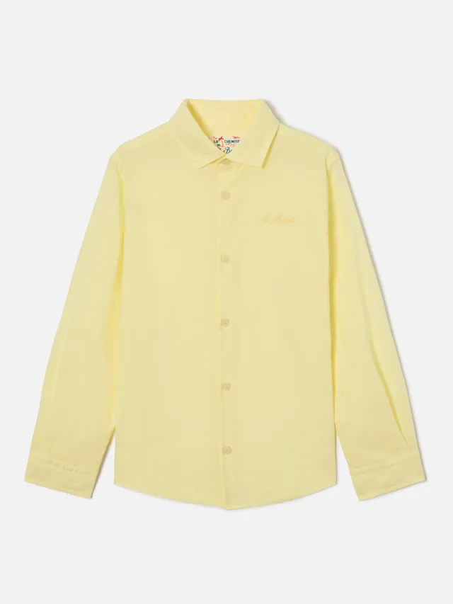 mc2-saint-barth-chemise-jr-camicia-bambino-cotone-voile-giallo-burro image 1