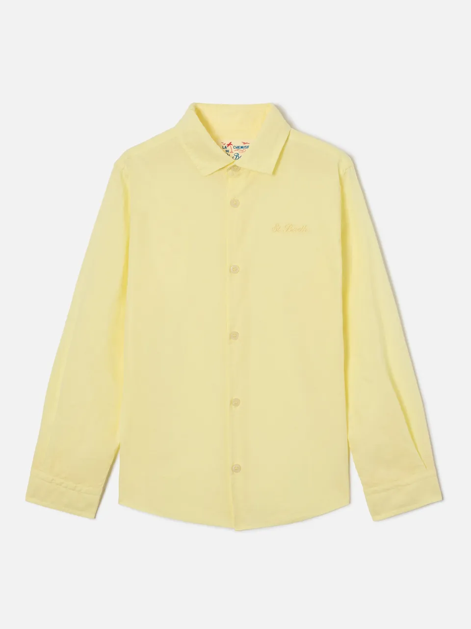 mc2-saint-barth-chemise-jr-camicia-bambino-cotone-voile-giallo-burro image 1