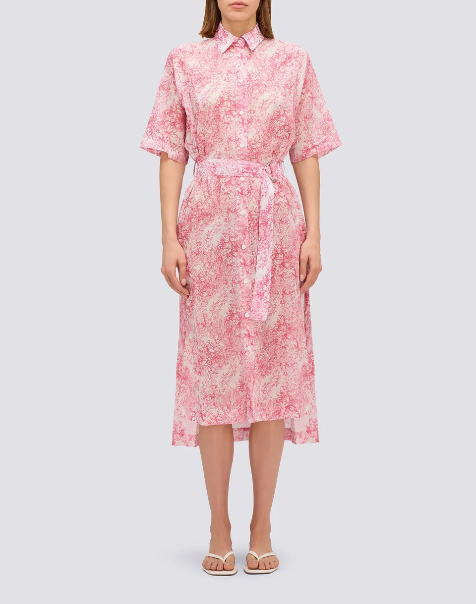 sundek-chemisier-lungo-donna-in-cotone-voile-stampa-fleur-de-joie image 1