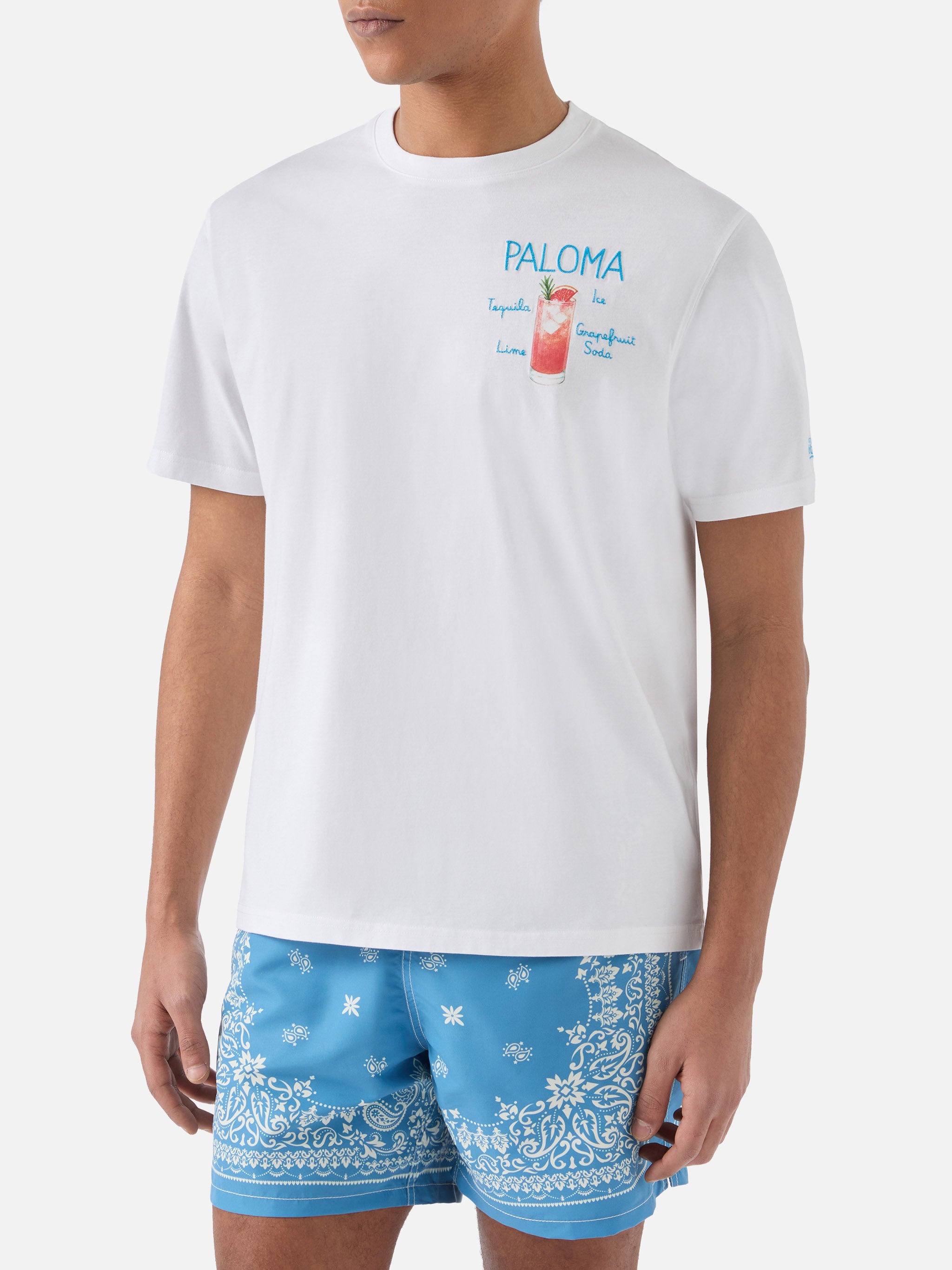 mc2-saint-barth-t-shirt-portofino-bianca-con-ricamo-paloma image 3