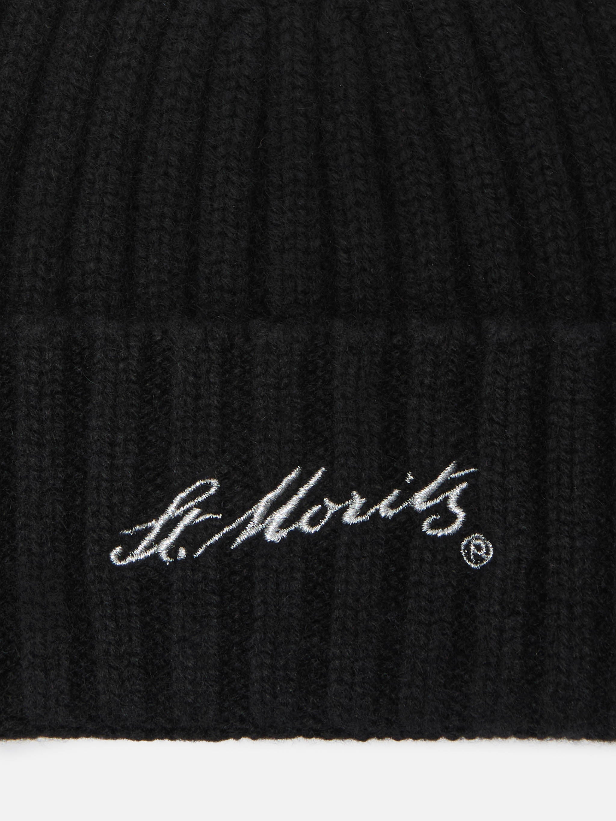 mc2-saint-barth-wengen-berretto-in-cashmere-nero-con-ricamo-st-moritz-2 image 2
