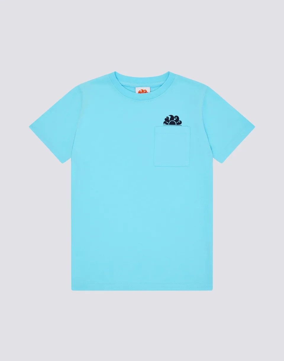 sundek-t-shirt-bambino-a-manica-corta-con-tasca-e-logo image 1