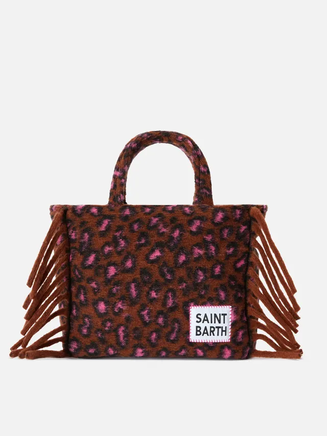 mc2-saint-barth-borsa-colette-blanket-borsa-a-mano-stampa-animalier-verde-con-fr image 1