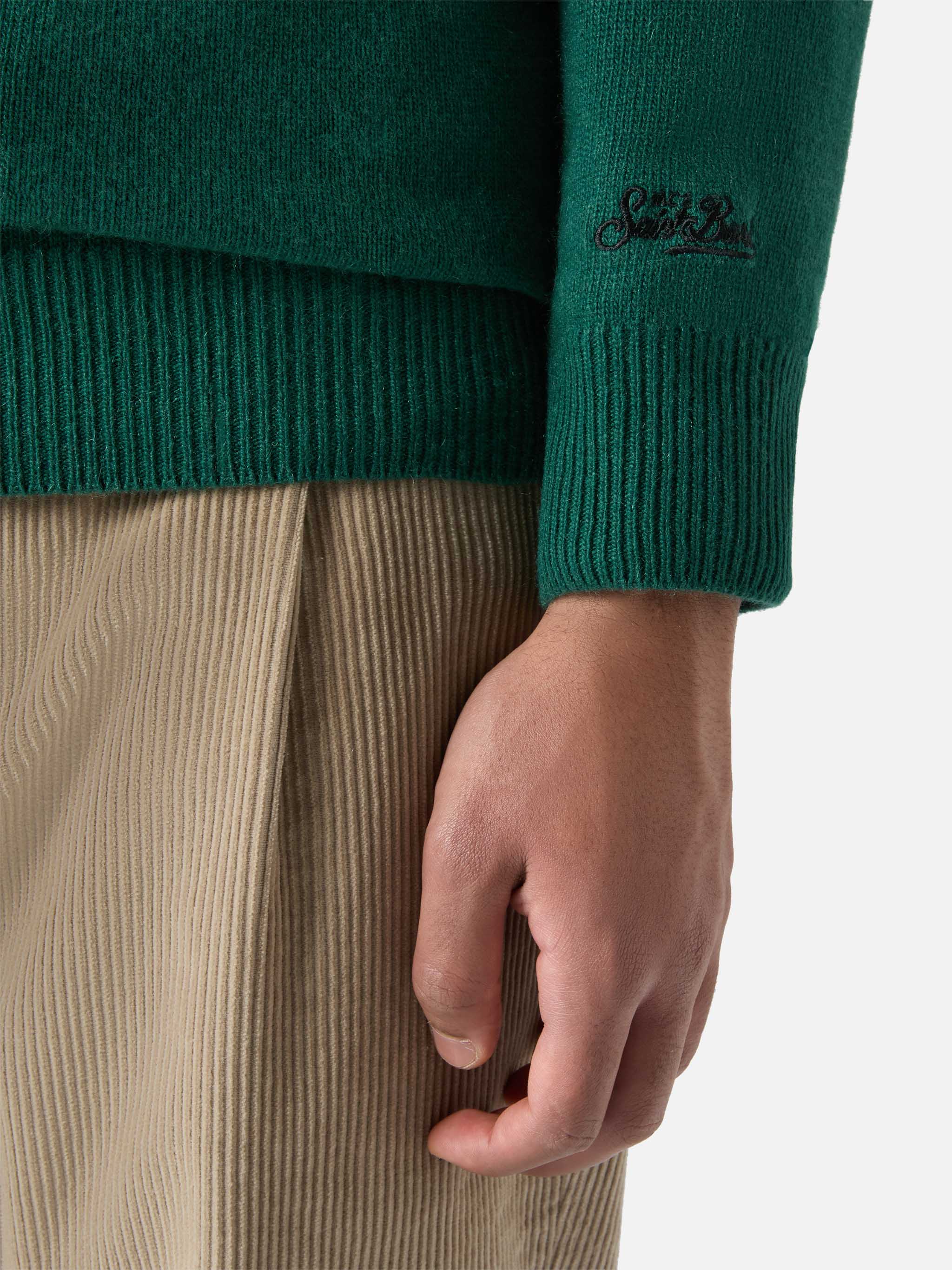 mc2-saint-barth-maglione-heron-girocollo-verde-money-maker-uomo image 4