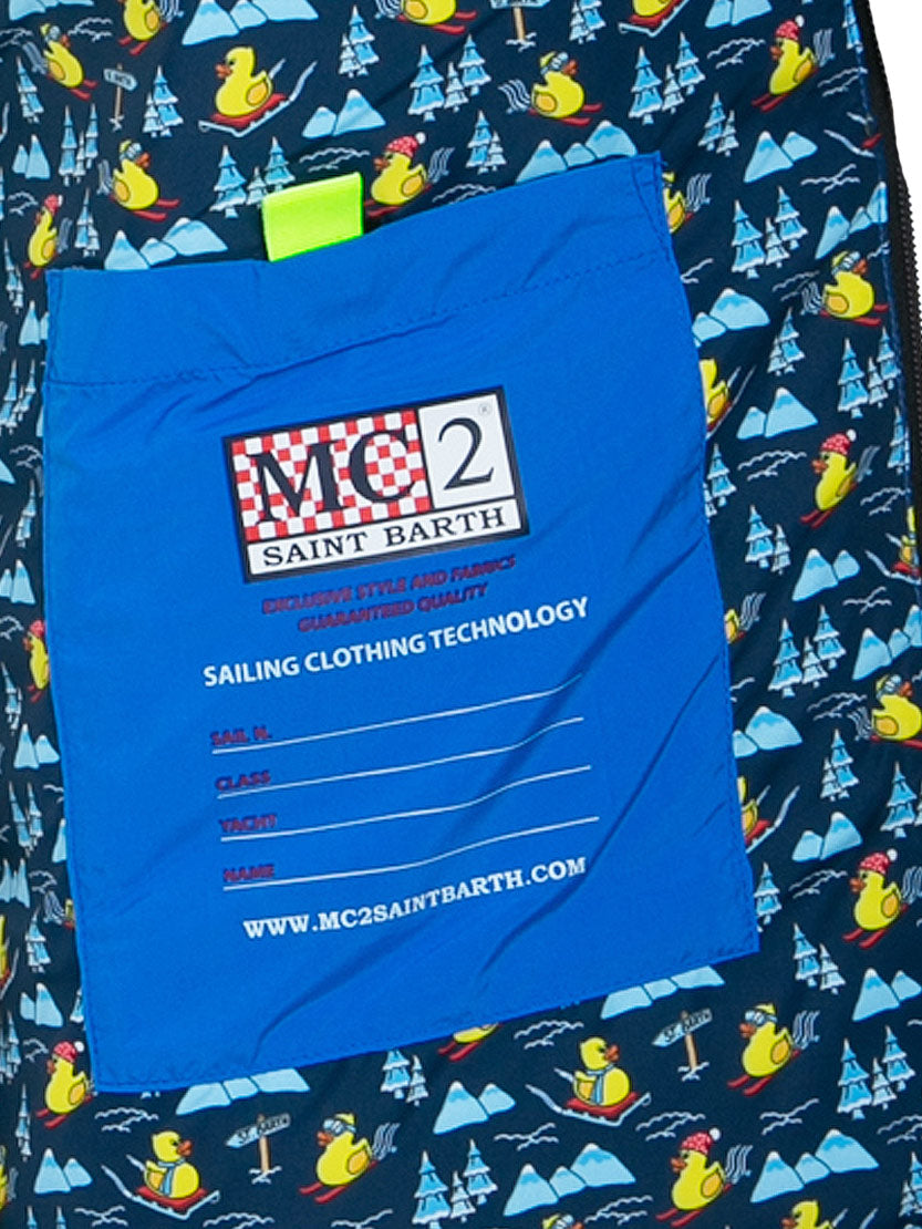 mc2-saint-barth-piumino-uomo-bluette-cappuccio-stampa-anatre-ducky image 6