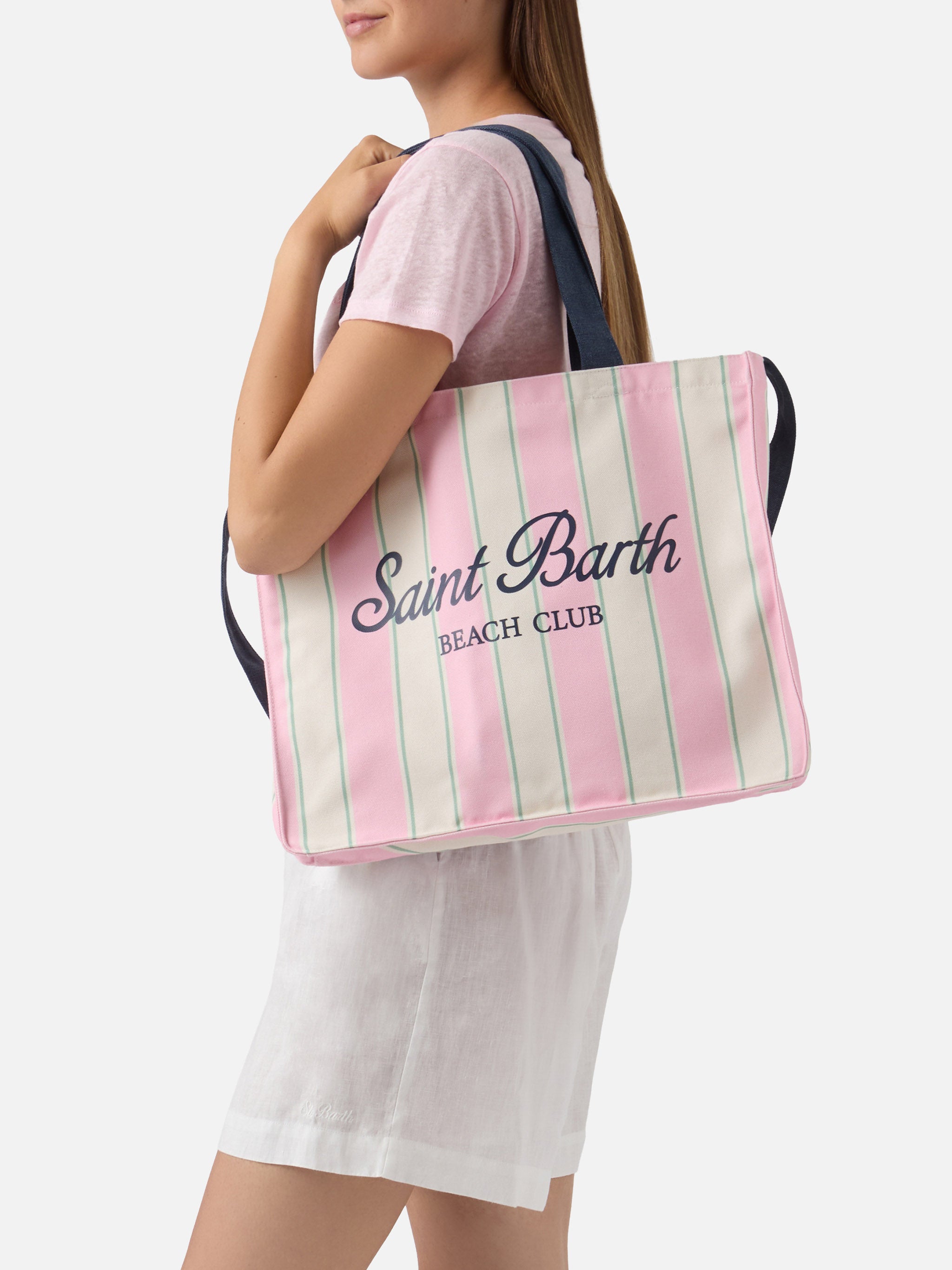 mc2-saint-barth-essential-borsa-shopper-in-canvas-a-righe-rosa-verde-e-bianco-co image 2