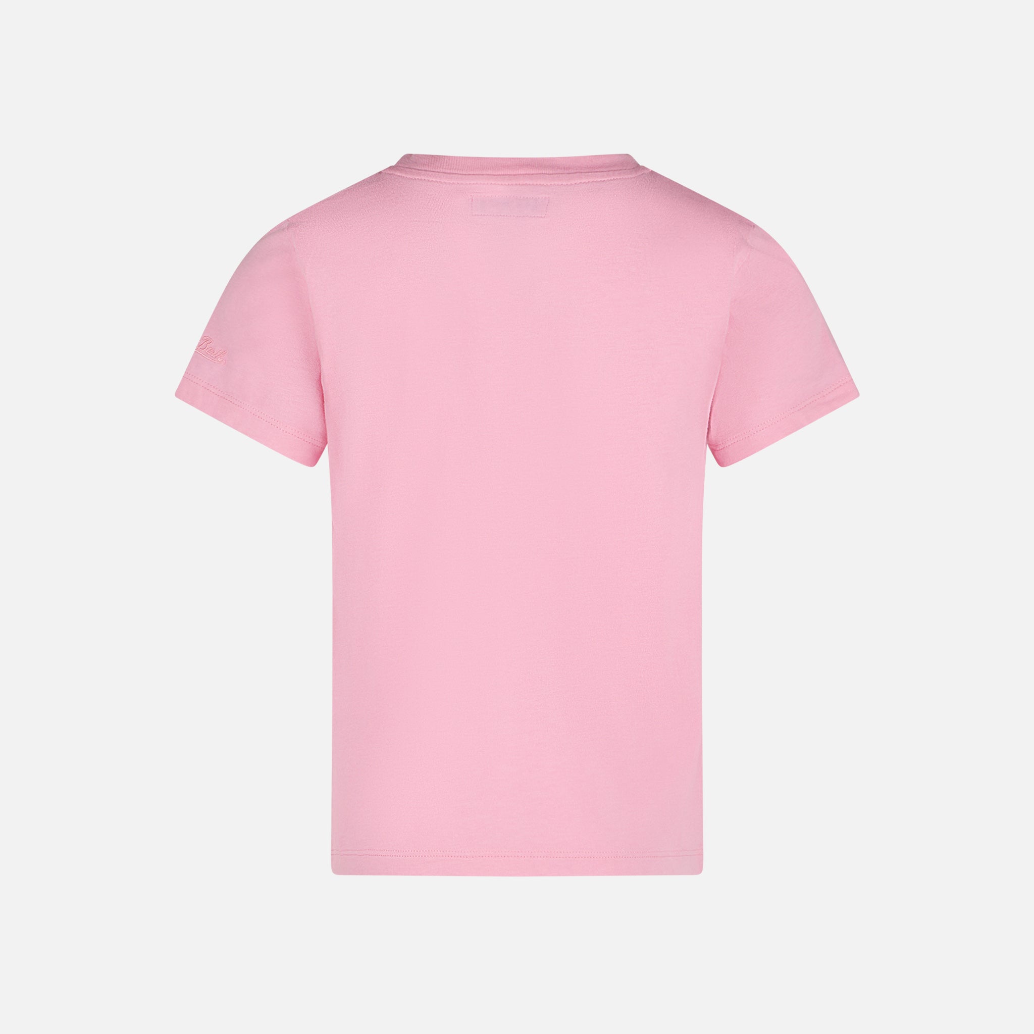 mc2-saint-barth-t-shirt-bambina-con-logo-e-margherita-cotone-rosa-vestibilit-reg image 3